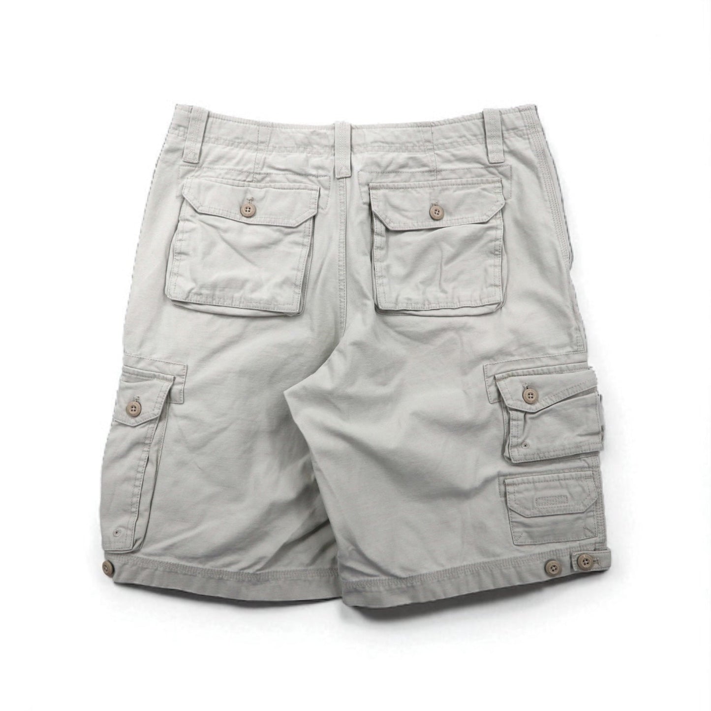 Eddie Bauer ユーティリティ ショート カーゴパンツ ハーフパンツ L ベージュ コットン