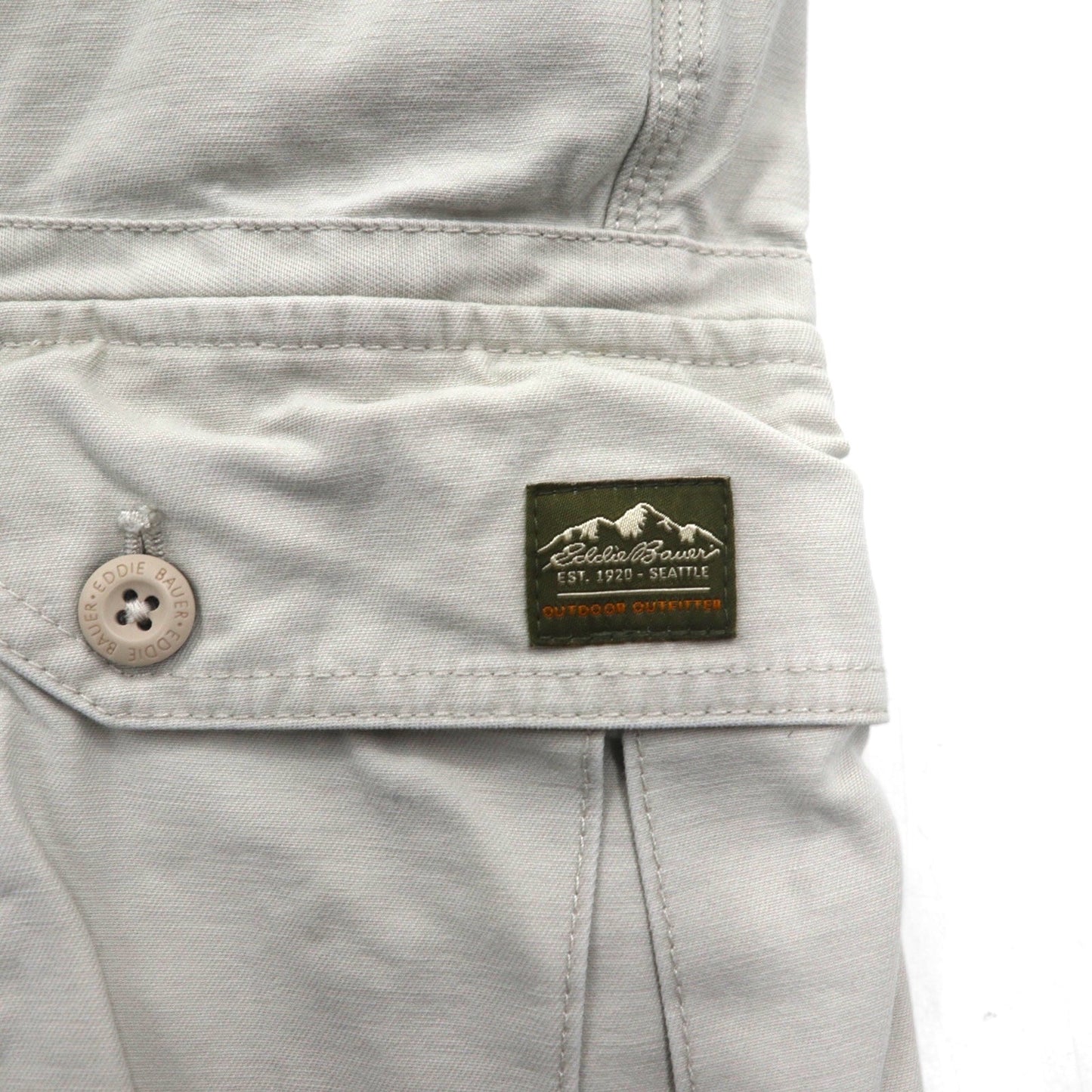 Eddie Bauer ユーティリティ ショート カーゴパンツ ハーフパンツ L ベージュ コットン