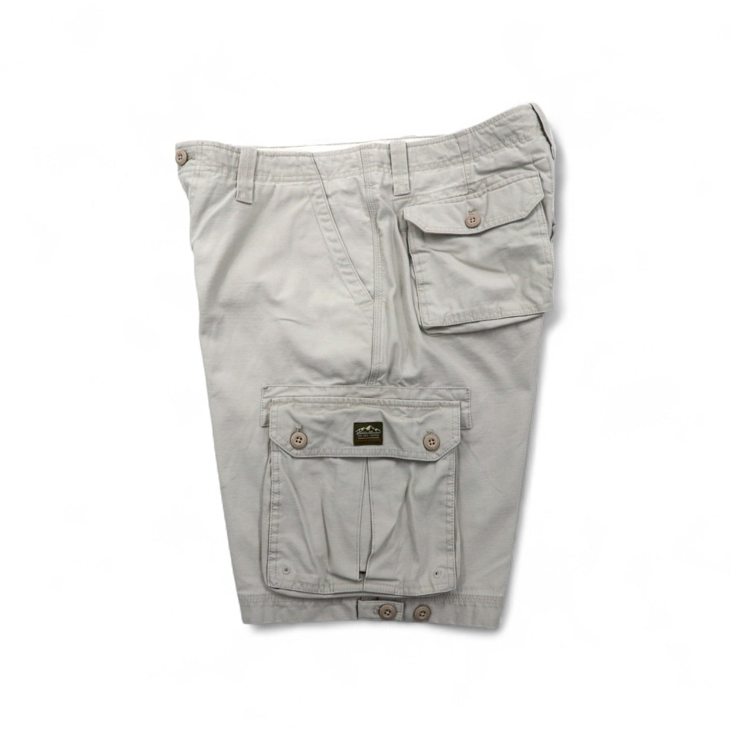 Eddie Bauer ユーティリティ ショート カーゴパンツ ハーフパンツ L ベージュ コットン