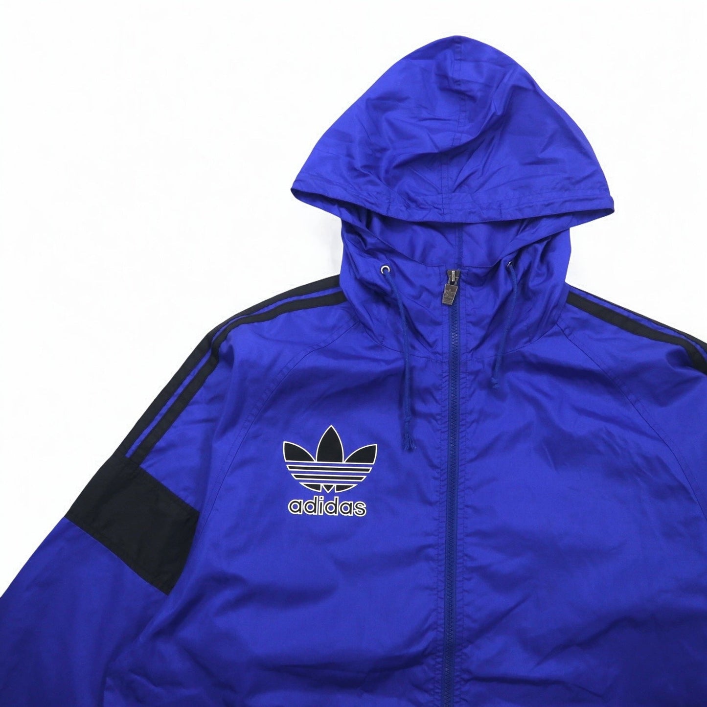 adidas 90年代 デサント社製 トレフォイルロゴ シェルパーカー レインジャケット M-L ナイロン 撥水 日本製