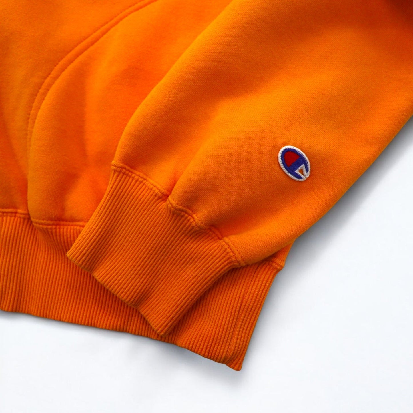 Champion 90年代 スナップカーディガン スウェット ブルゾン L オレンジ サイドポケット 裏起毛