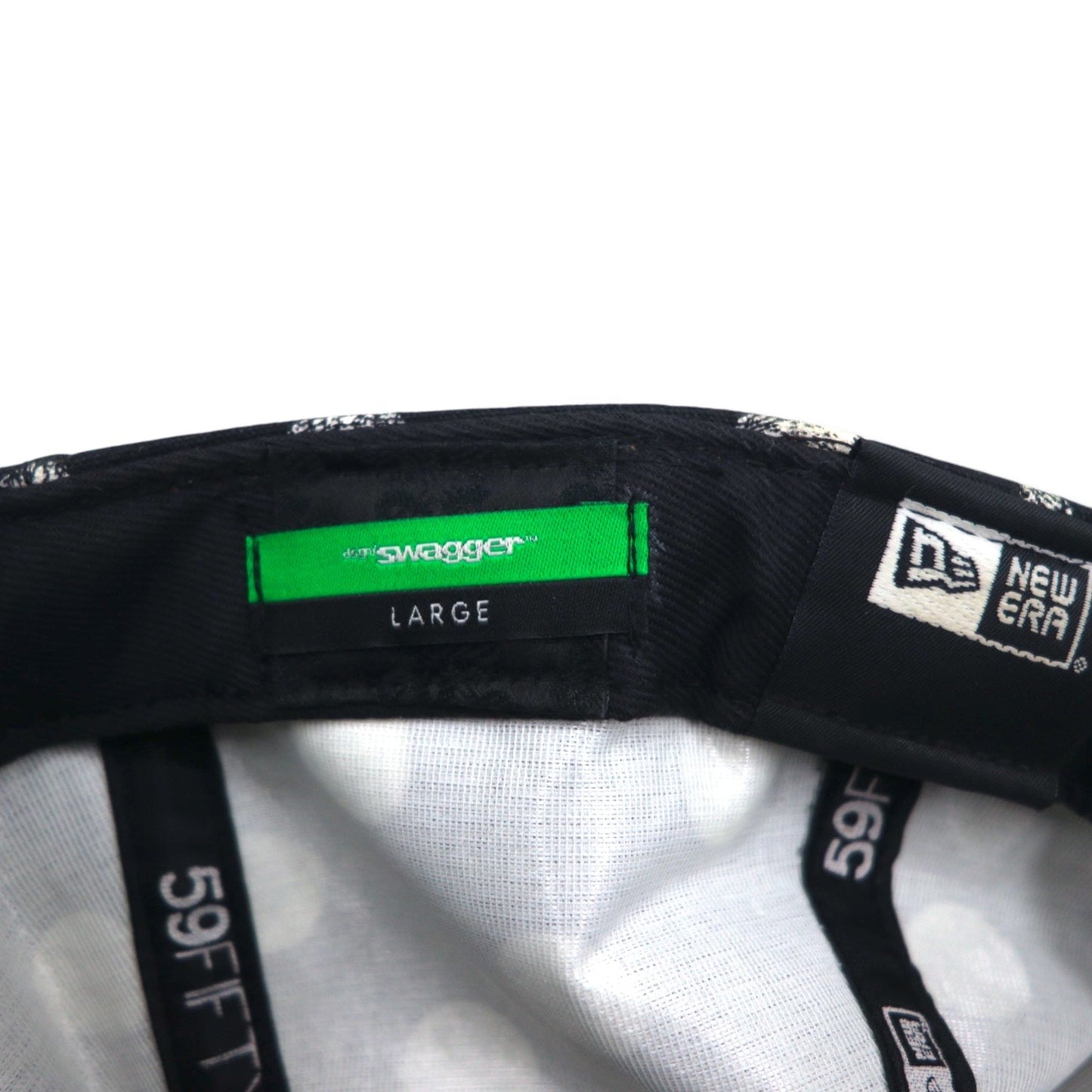 swagger × NEWERA USA製 ベースボールキャップ 59.6cm ブラック アクリル ウール ドット ロゴ刺繍
