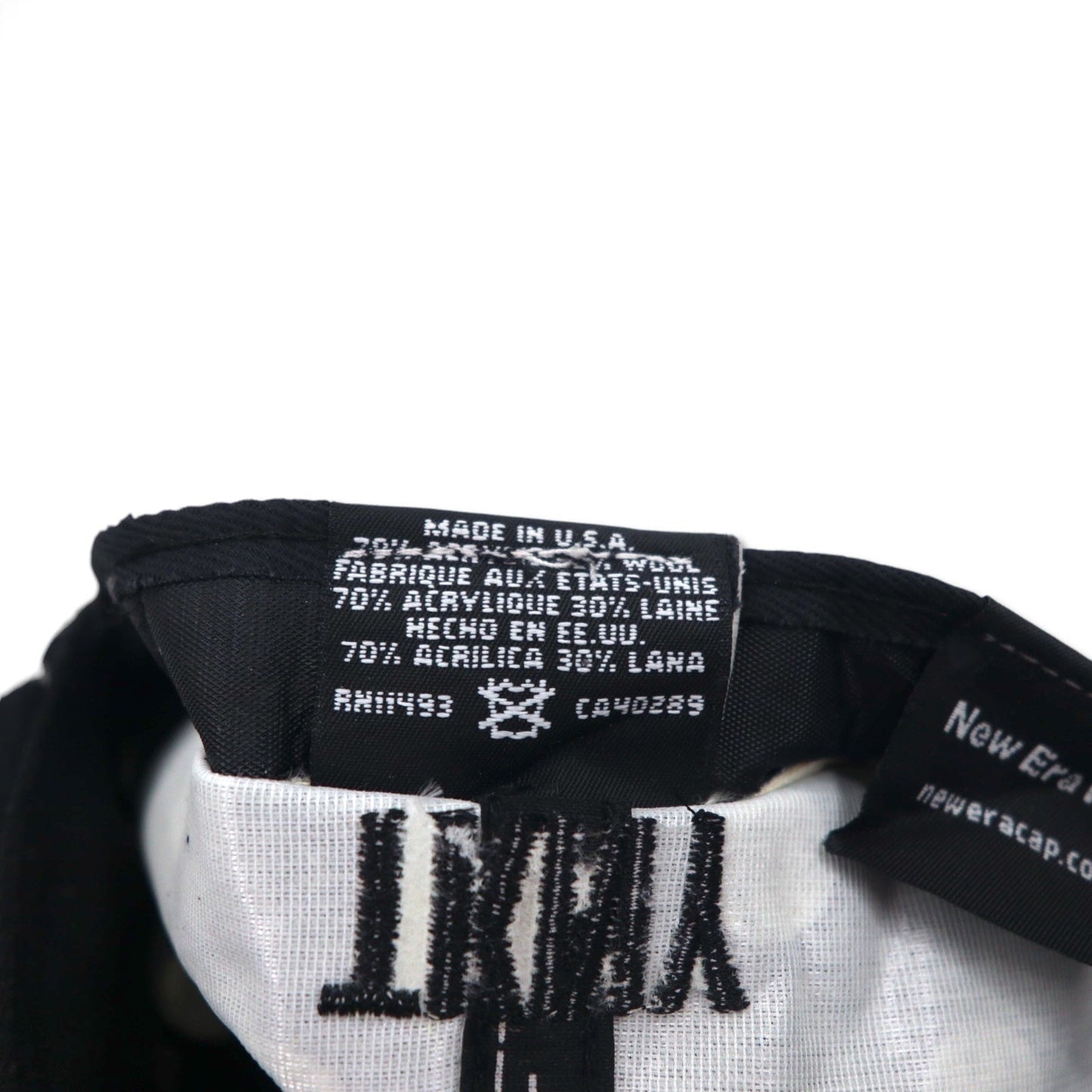 swagger × NEWERA USA製 ベースボールキャップ 59.6cm ブラック アクリル ウール ドット ロゴ刺繍