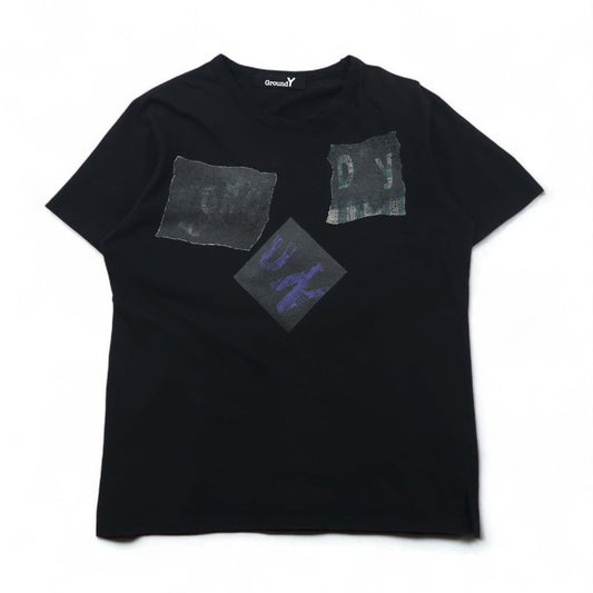Ground Y ( YOHJI YAMAMOTO ) チェック グラフィック Tシャツ Check Logo Graphic Tee L ブラック GT-T34-015 日本製