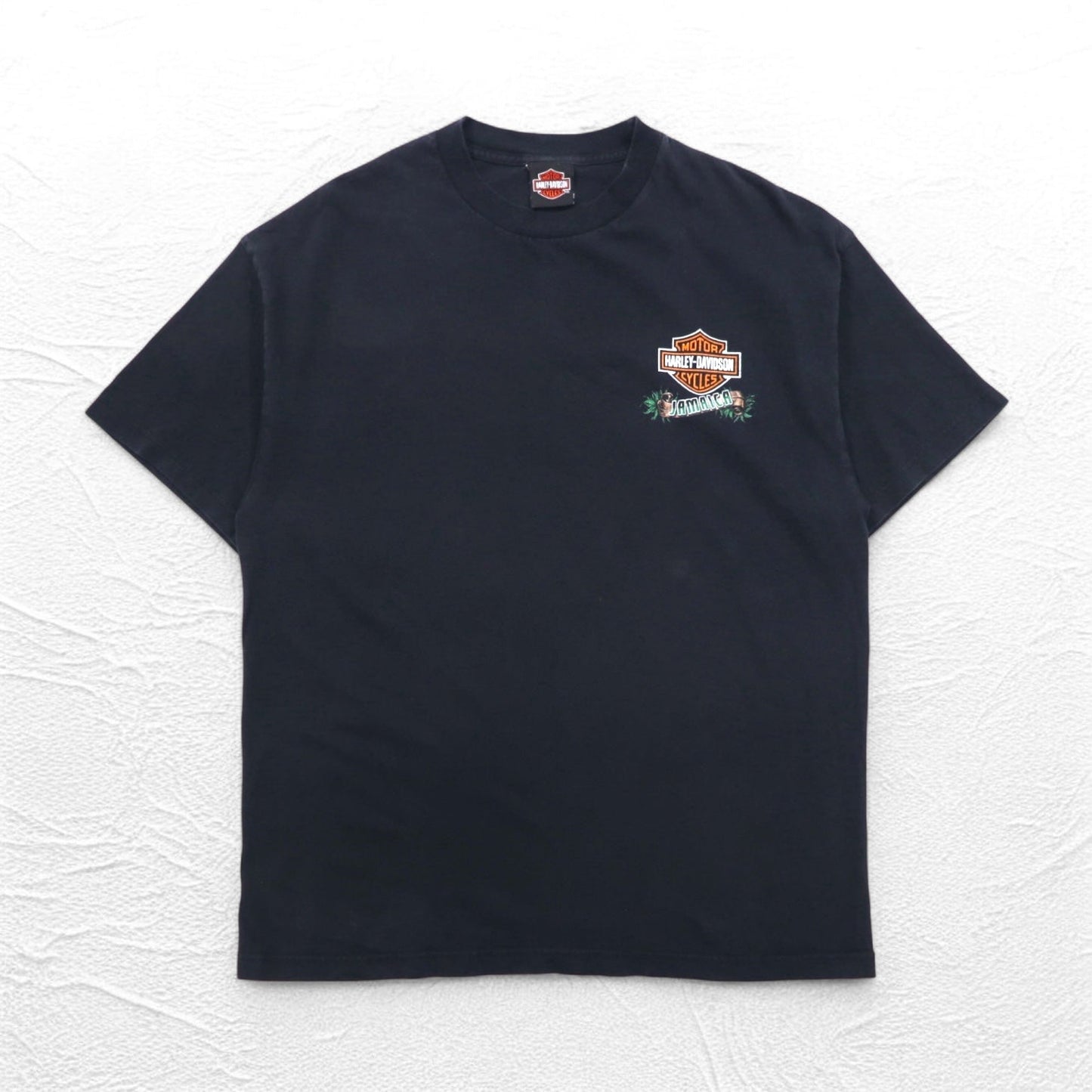 HARLEY DAVIDSON ジャマイカ JAMAICA バックプリント Tシャツ XL ブラック ピンナップガール