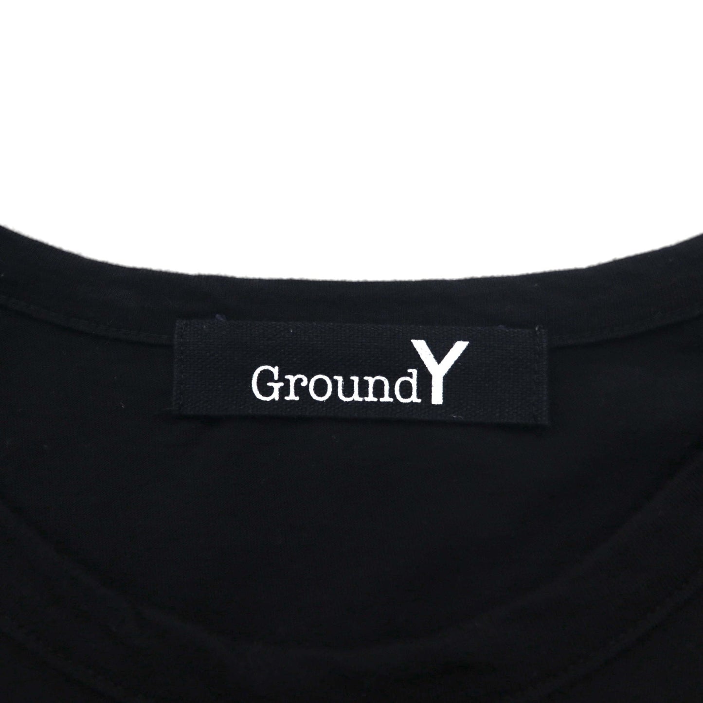 Ground Y ( YOHJI YAMAMOTO ) チェック グラフィック Tシャツ Check Logo Graphic Tee L ブラック GT-T34-015 日本製