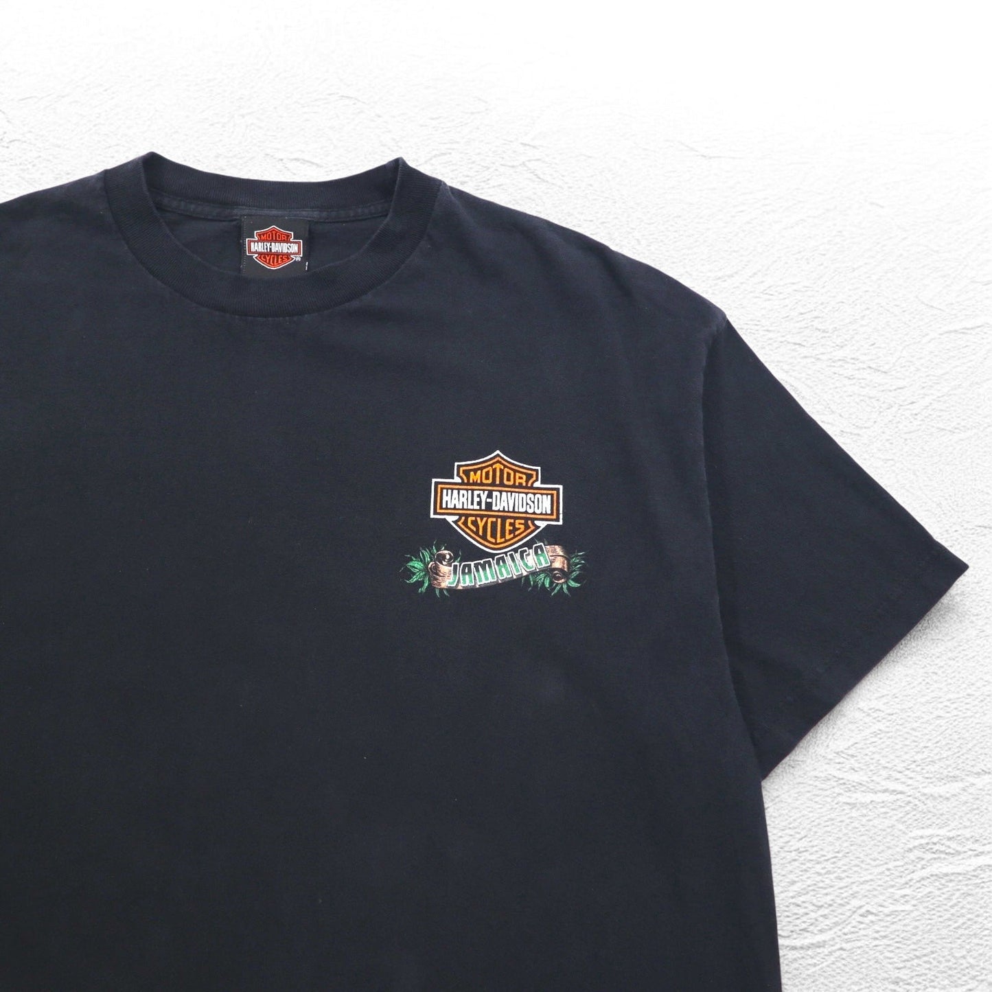 HARLEY DAVIDSON ジャマイカ JAMAICA バックプリント Tシャツ XL ブラック ピンナップガール