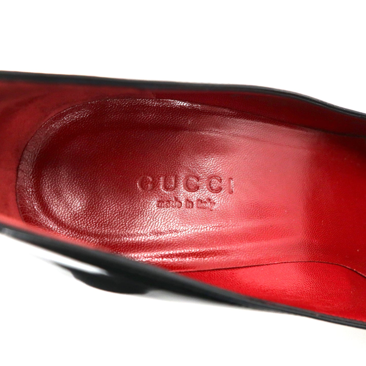 GUCCI ウェッジソール エナメルパンプス 22.5cm ブラック 18211 イタリア製