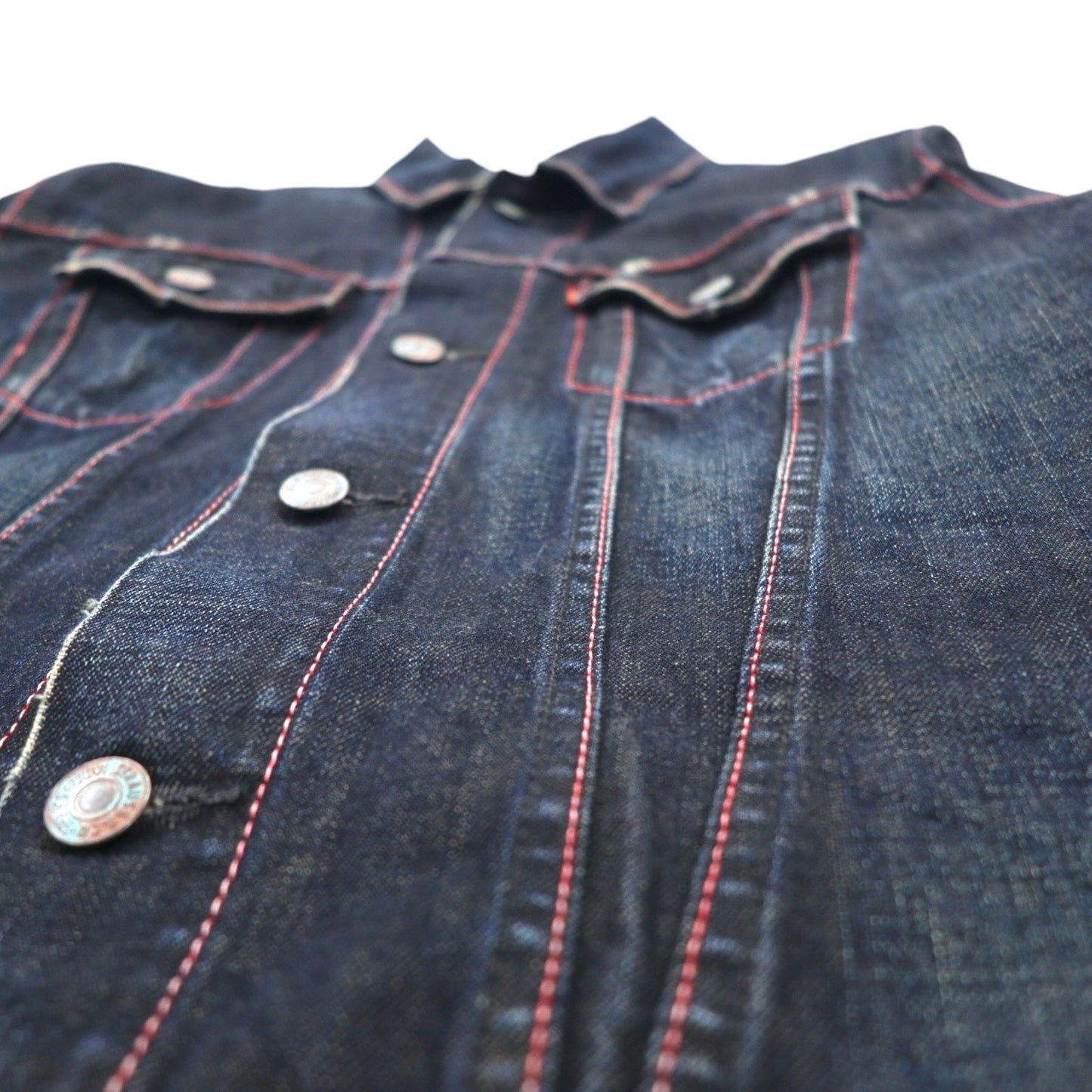 Levi's 00年代 70505 4th タイプ デニムジャケット Gジャン XL インディゴ ブルー ダメージ加工