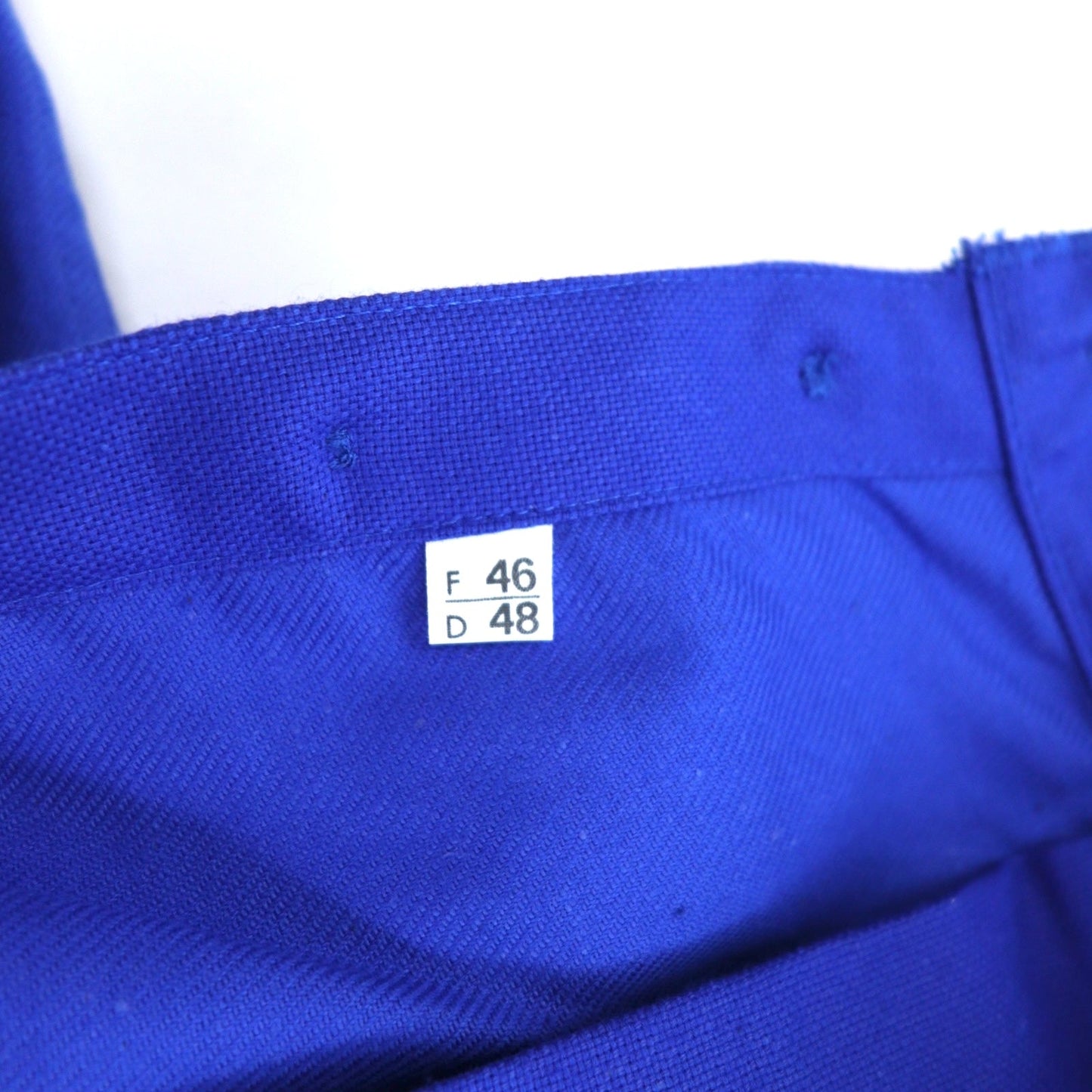 DEADSTOCK SANFOR French Work Pants フレンチワーク タック チノパンツ XL ブルー コットン センタープレス デッドストック 未使用品