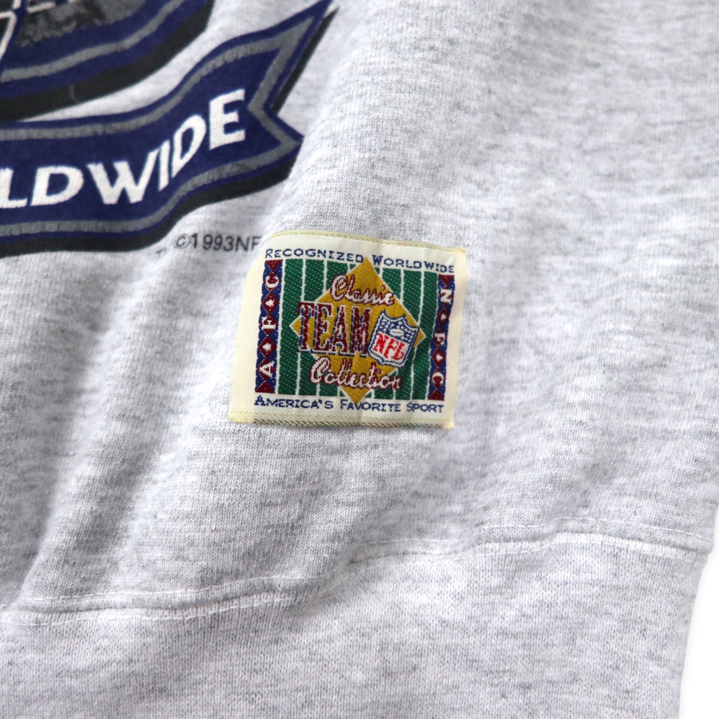 TULTEX USA製 90年代 NFL プリントスウェット M グレー コットン DALLAS COWBOYS