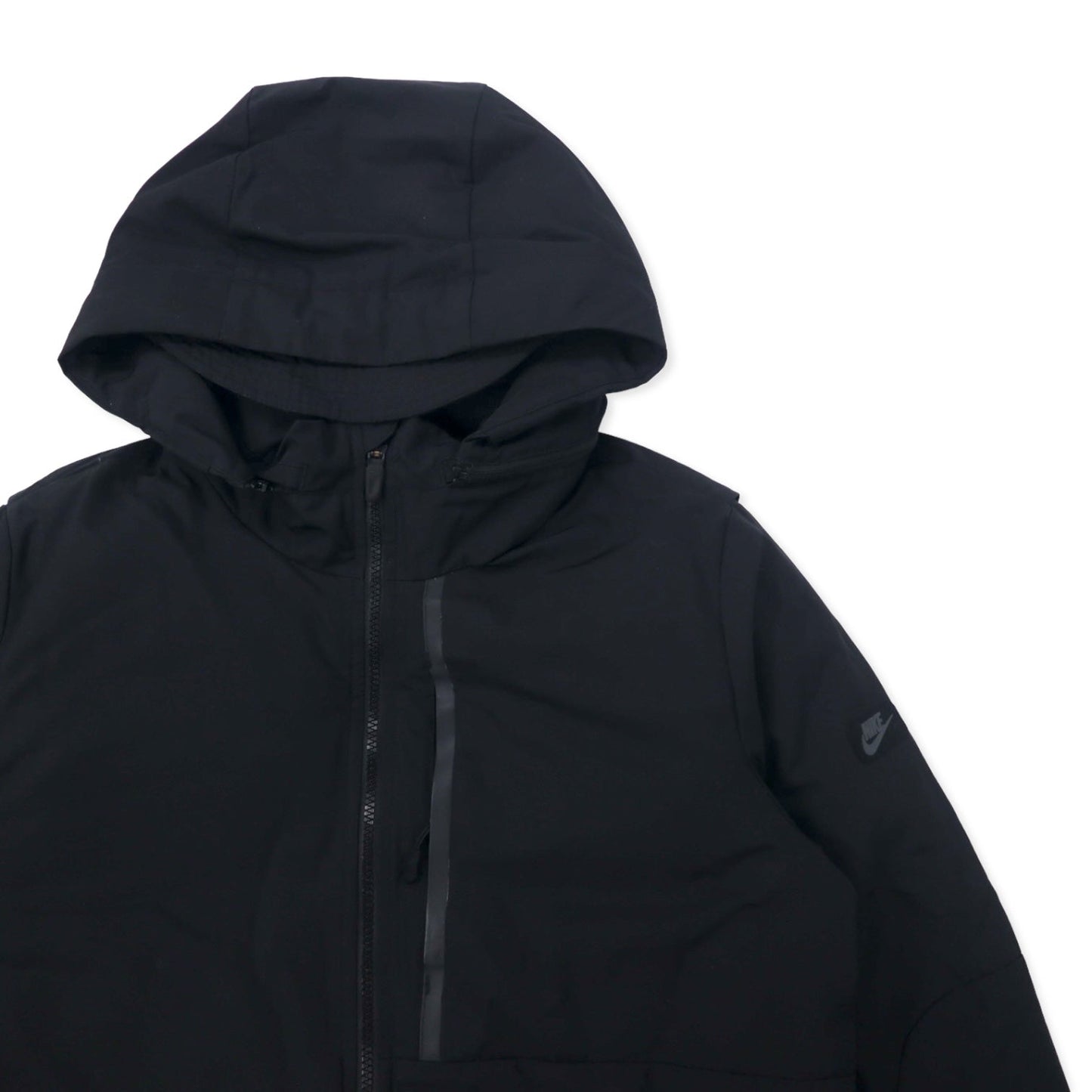NIKE ダウンタウン 550 フーディー ダウンジャケット M ブラック ポリエステル フード着脱式 ダブルジップ Downtown 550 Hooded Down Fill Parka Jacket 678271-010