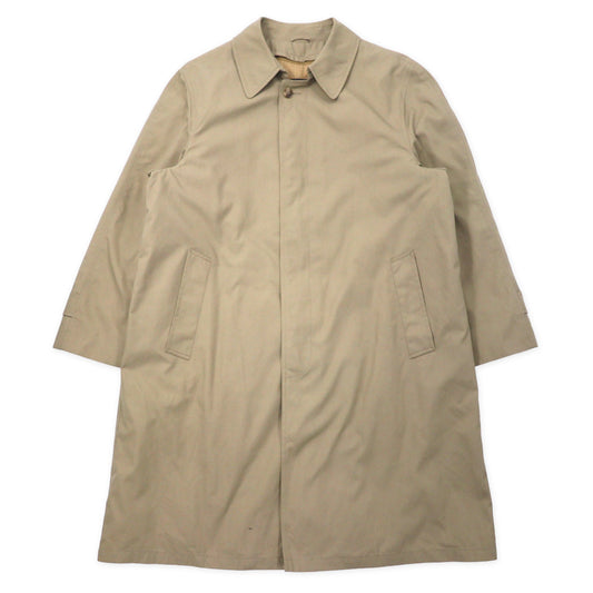 BOTANY 500 USA製 80年代 ステンカラーコート 44 ベージュ ポリエステル コットン ツイードライナー着脱式