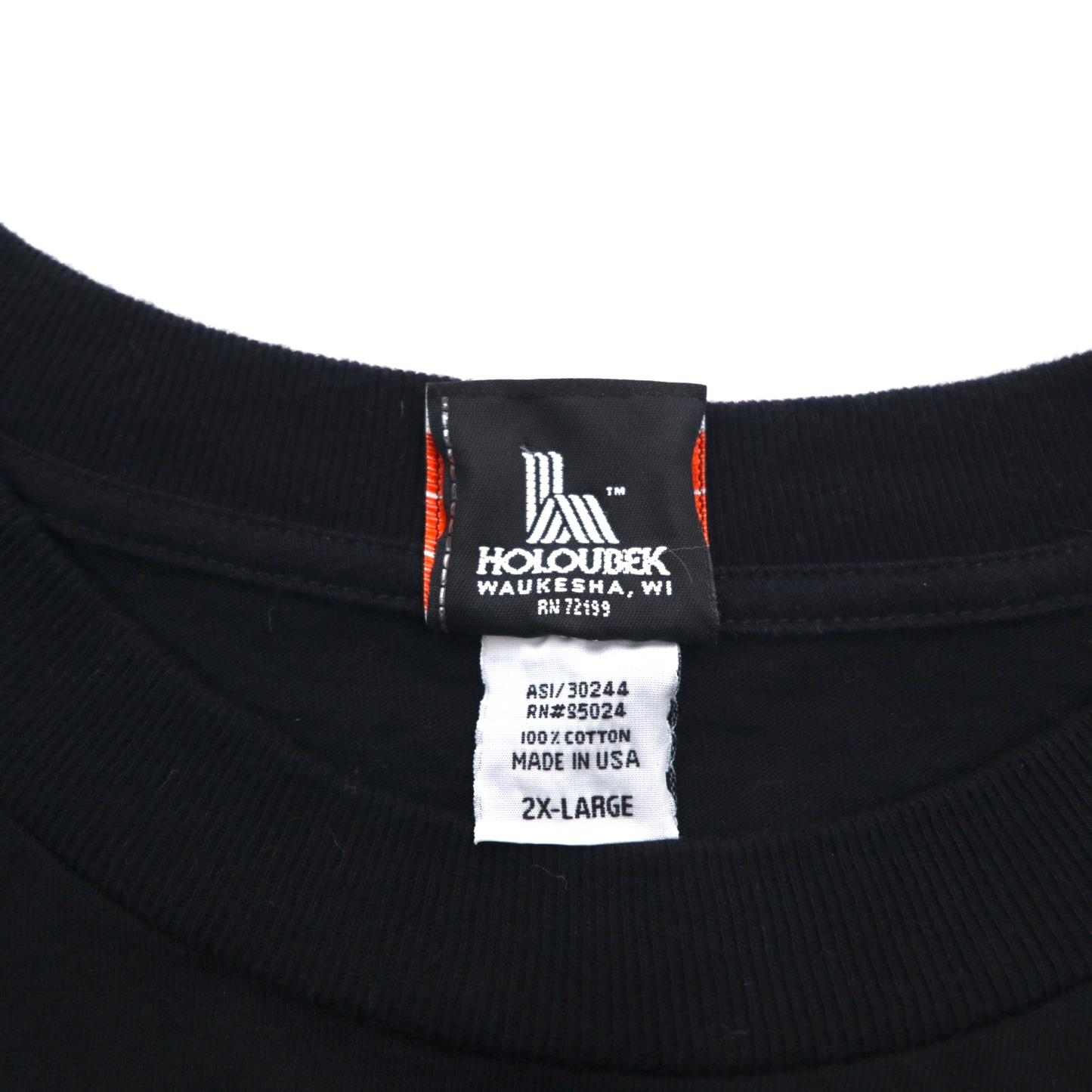 HARLEY DAVIDSON 00年代 USA製 ファイヤーパターン スカルプリント Tシャツ 2XL ブラック コットン ST LOUIS MO