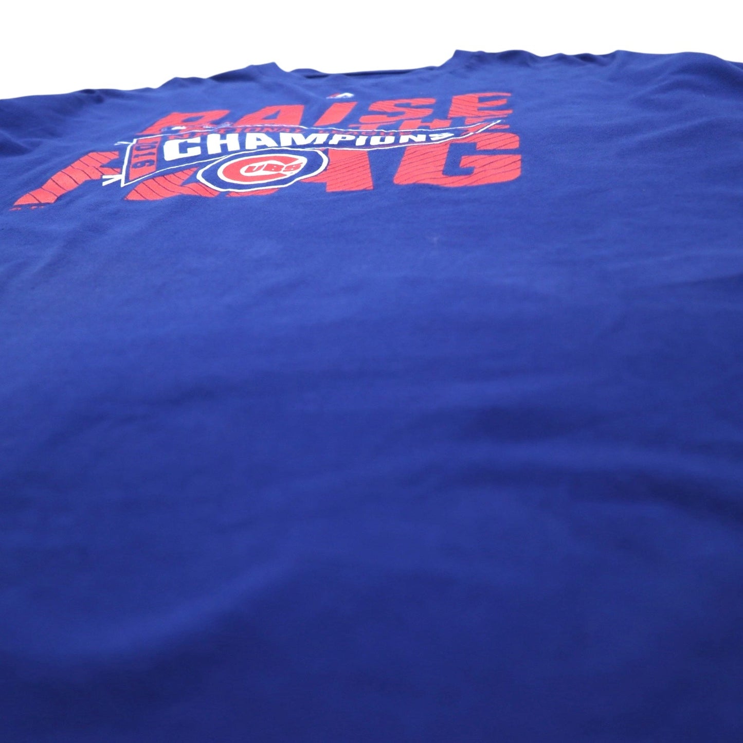 Majestic ロングスリーブ Tシャツ ロンT 3XL ブルー コットン MLB CUBS ビッグサイズ