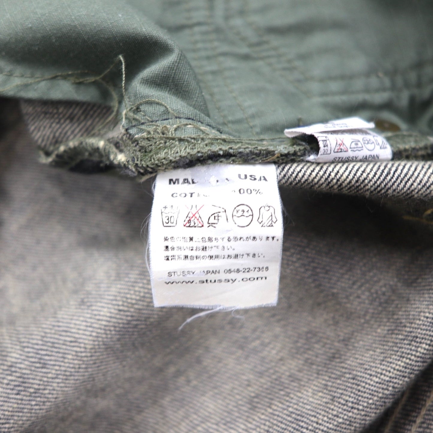 Stussy -dm 90年代 USA製 オールドステューシー ストレート デニムパンツ M グレー コットン