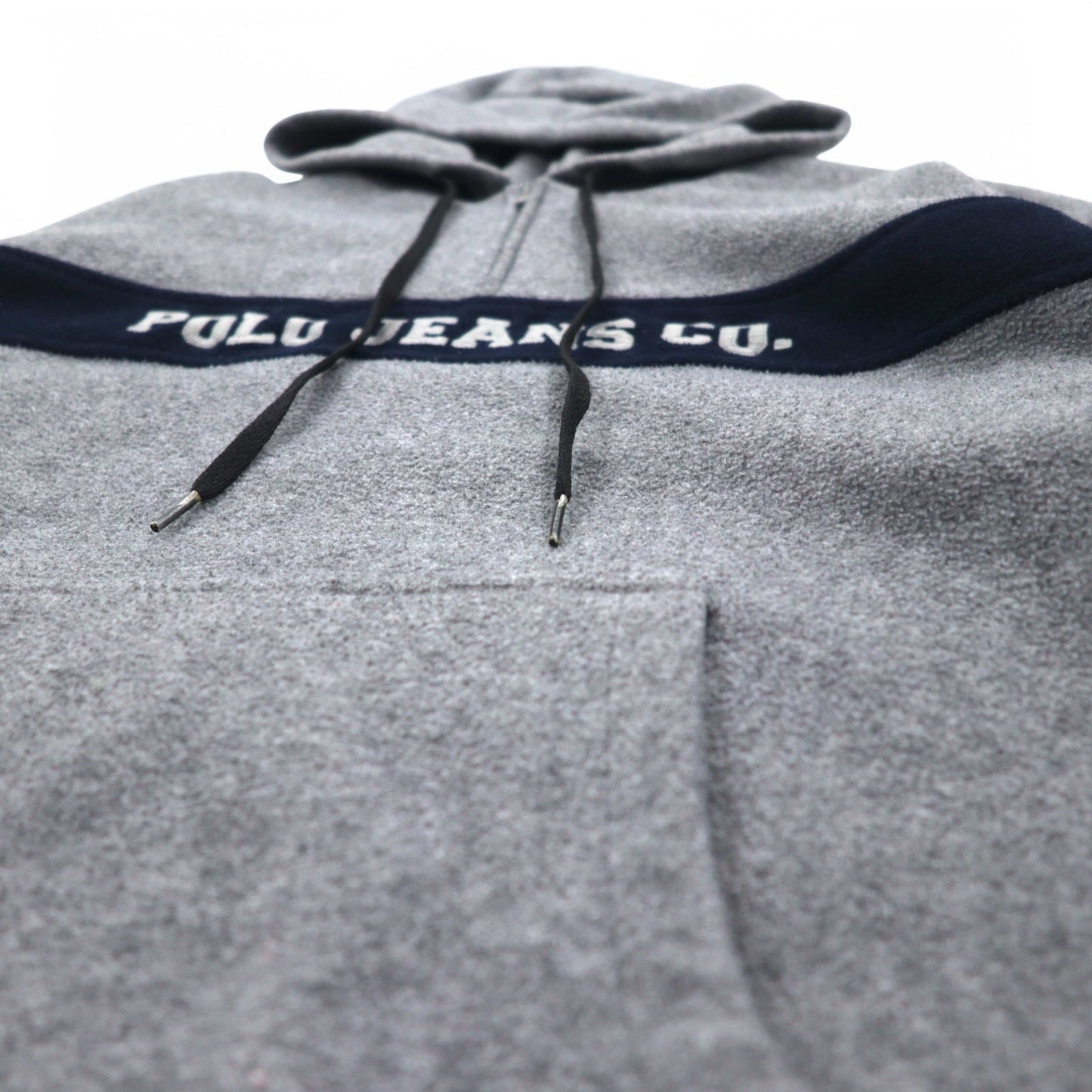 POLO JEANS CO. RALPH LAUREN 90年代 フリース ハーフジップ パーカー L グレー ポリエステル ロゴ