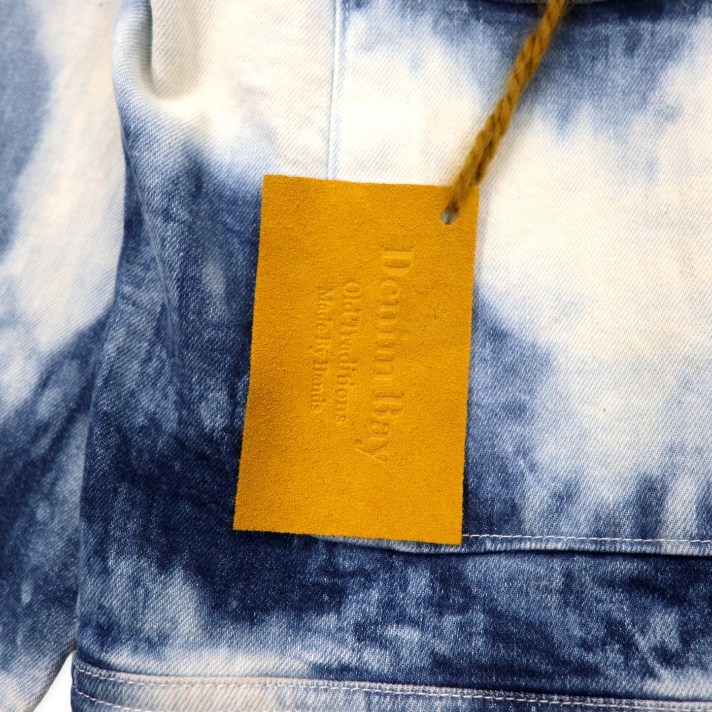 DENIM BAY USA製 リメイク デニムジャケット 再構築 XL ブルー ケミカルウォッシュ 未使用品