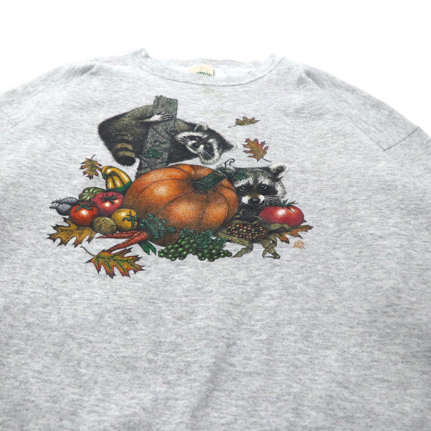 COTTON GROVE 90年代 アニマルプリントスウェット 2XL グレー コットン ビッグサイズ メキシコ製