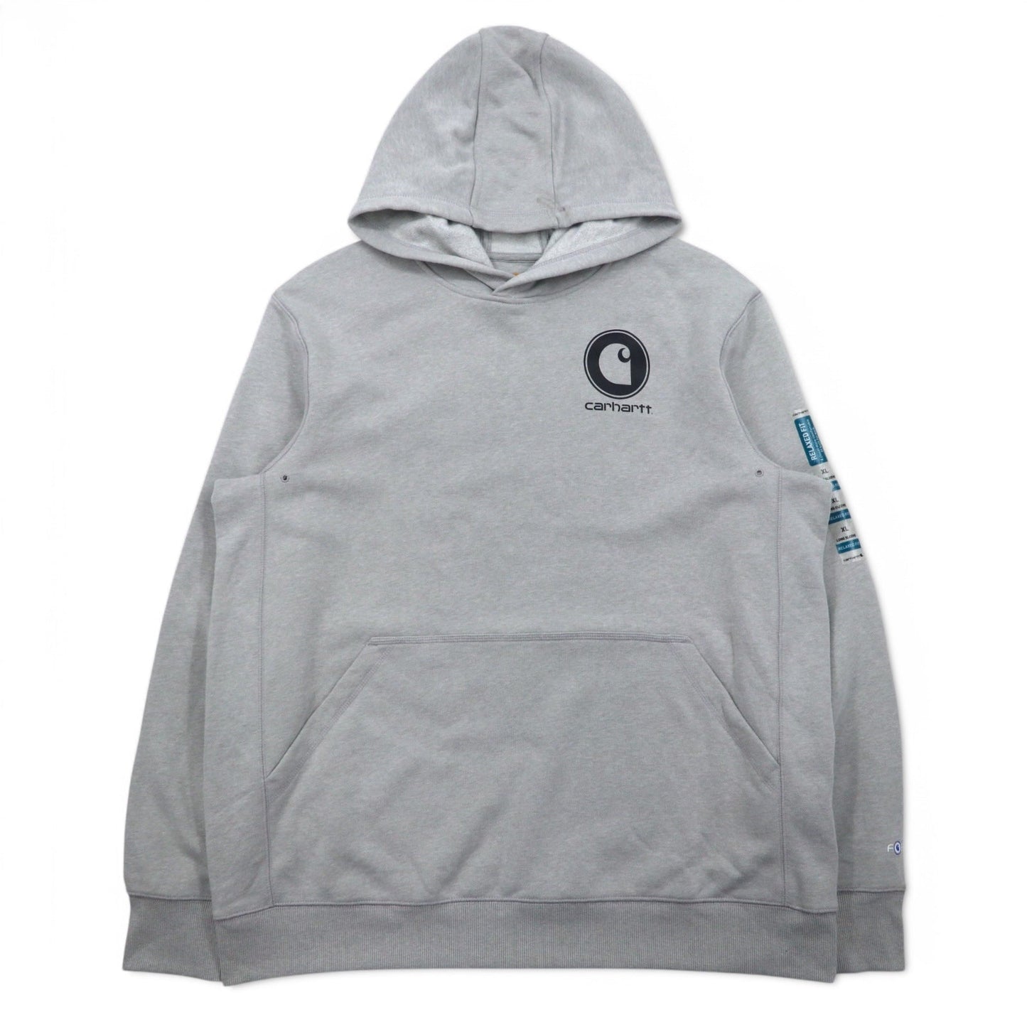 carhartt リラックスフィット パーカー XL グレー コットン 裏起毛 103453 058 Force Delmont Graphic Hooded 未使用品