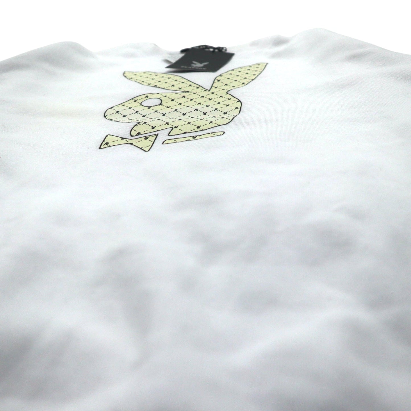 PLAY BOY ロゴプリント クルーネック スウェット L ホワイト コットン 裏起毛 未使用品