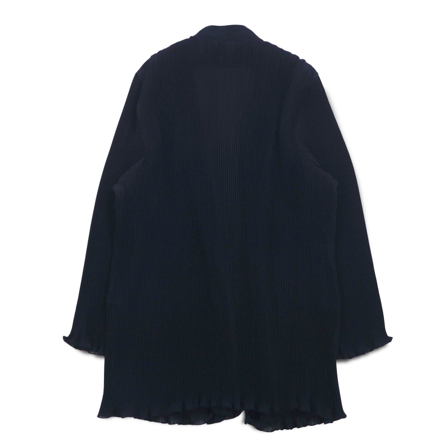 Vintage Pleated Sheer Cardigan プリーツ シアーカーディガン M ネイビー ポリエステル