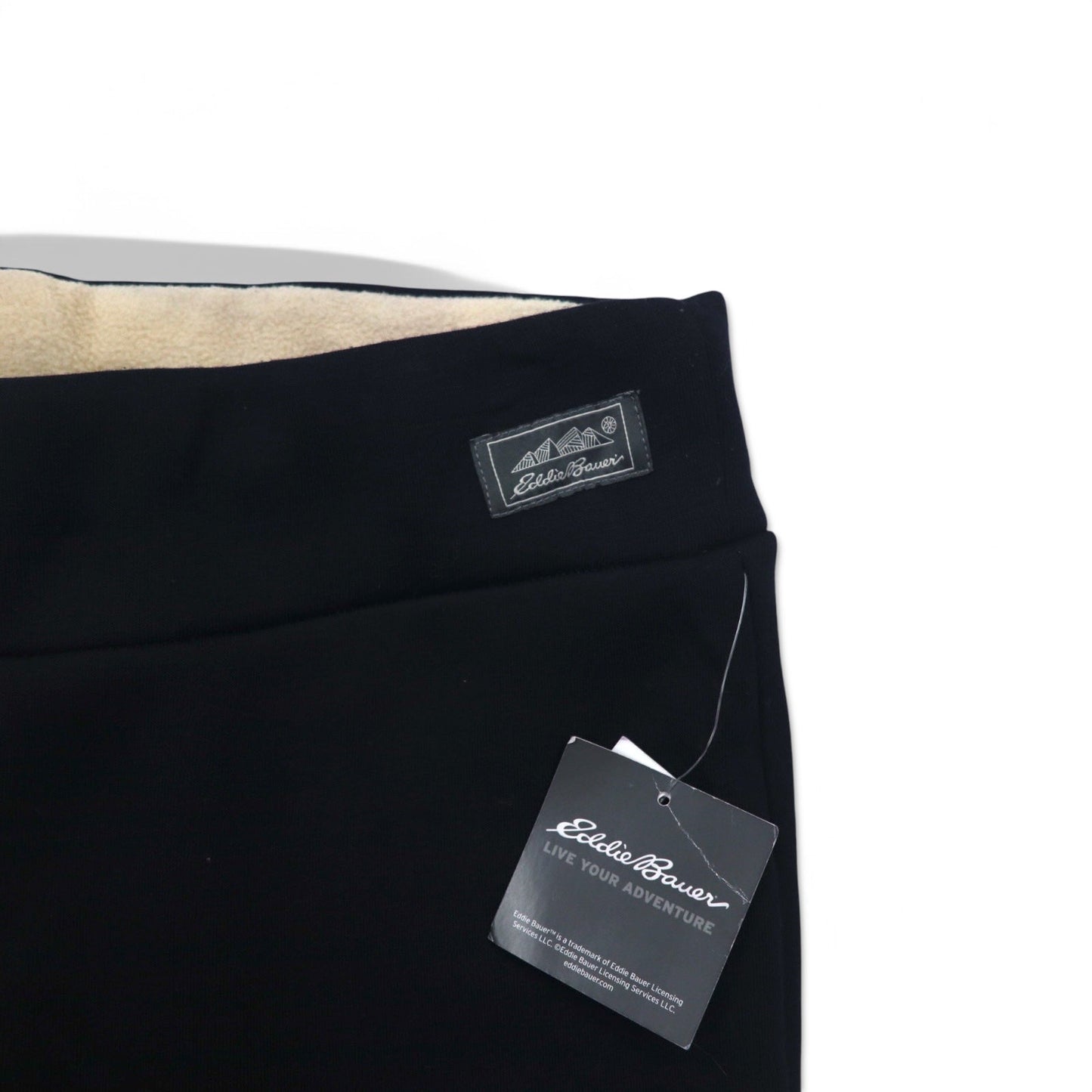 Eddie Bauer フリースライニング スウェットパンツ M ブラック ポリエステル 未使用品