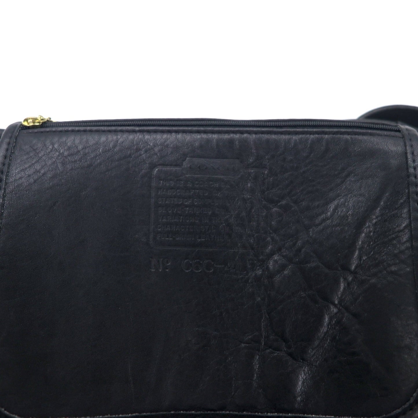 COACH USA製 ショルダーバッグ ブラック グラブタン レザー 牛革 4153