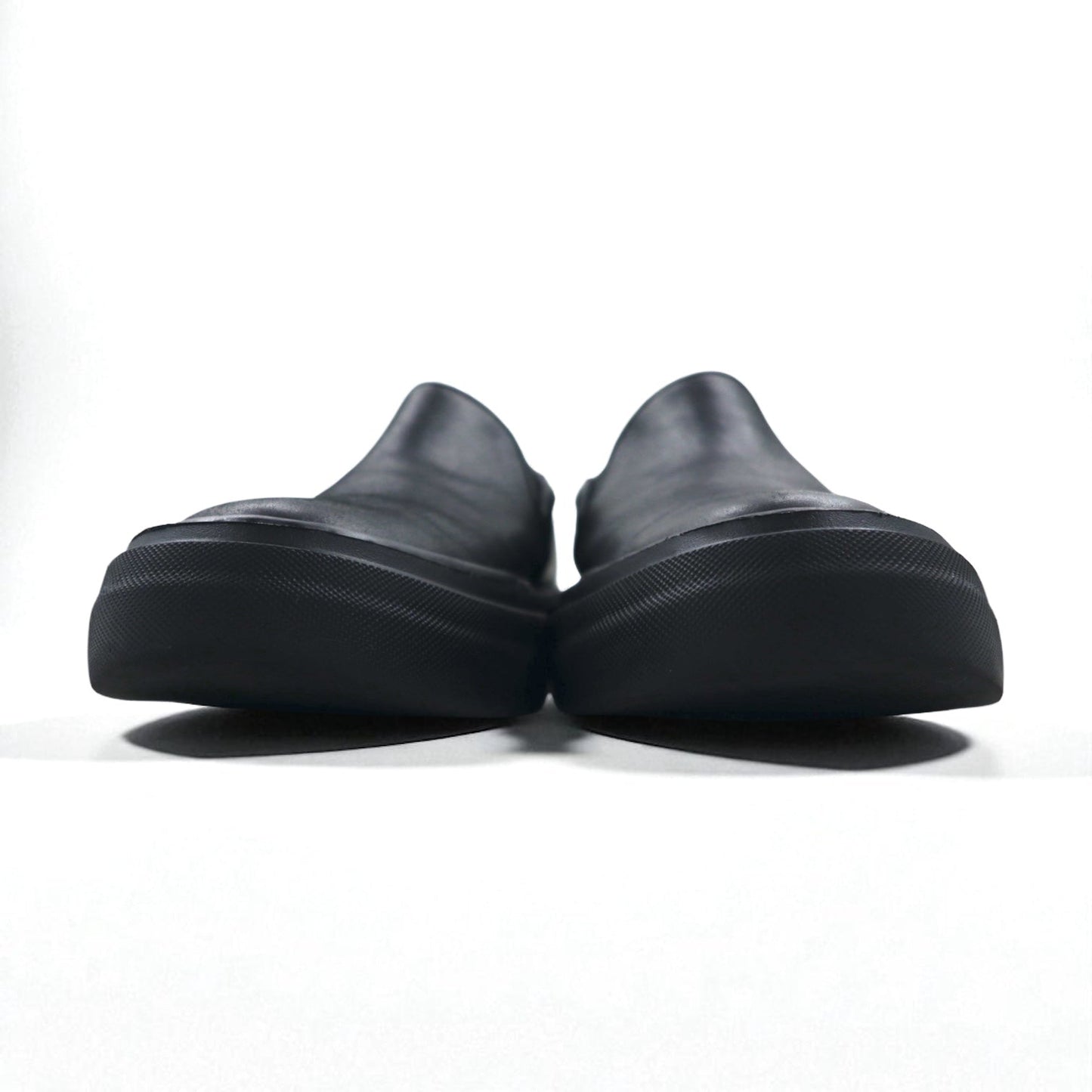 ATTACHMENT カーフレザー スリッポン スニーカー COW LEATHER SLIP-ON SNEAKERS 27-27.5cm ブラック 牛革