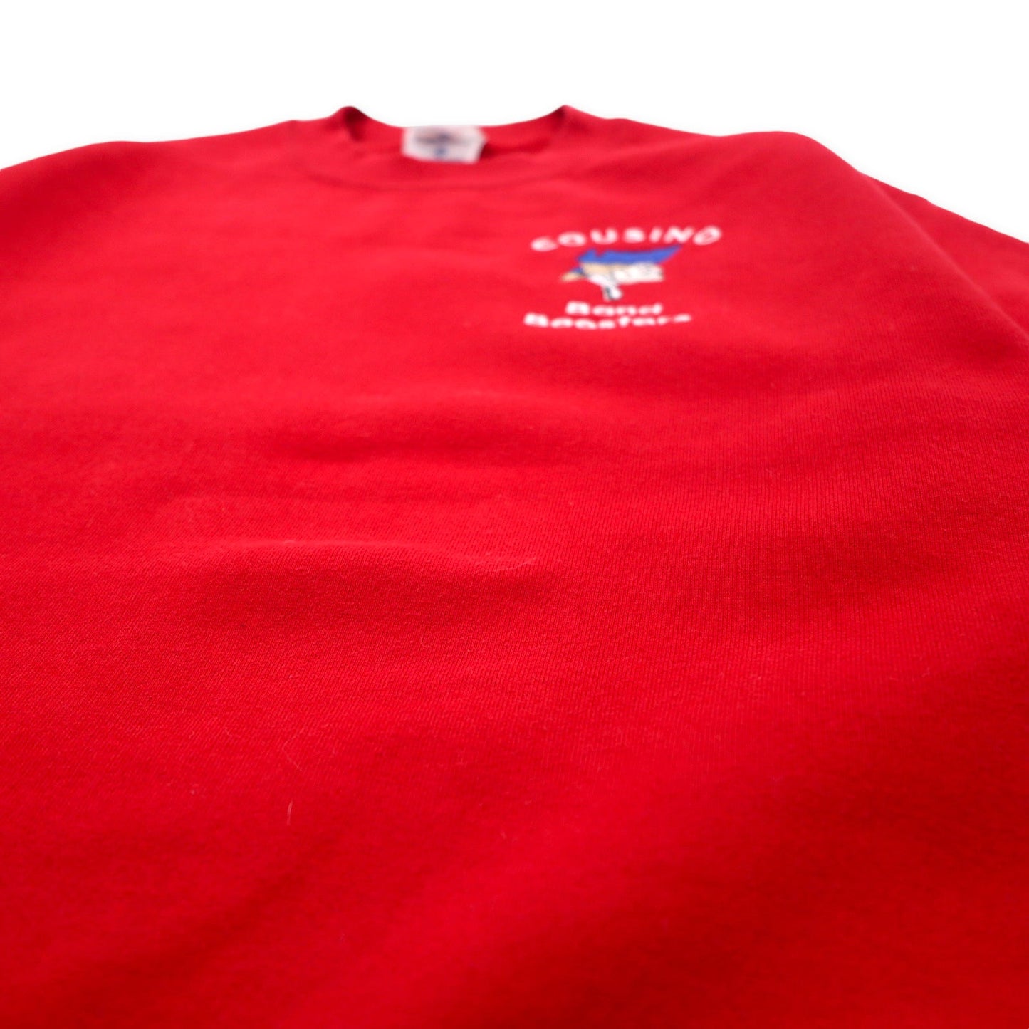 JERZEES USA製 90年代 クルーネックスウェット M レッド コットン 裏起毛 Band Bomsters