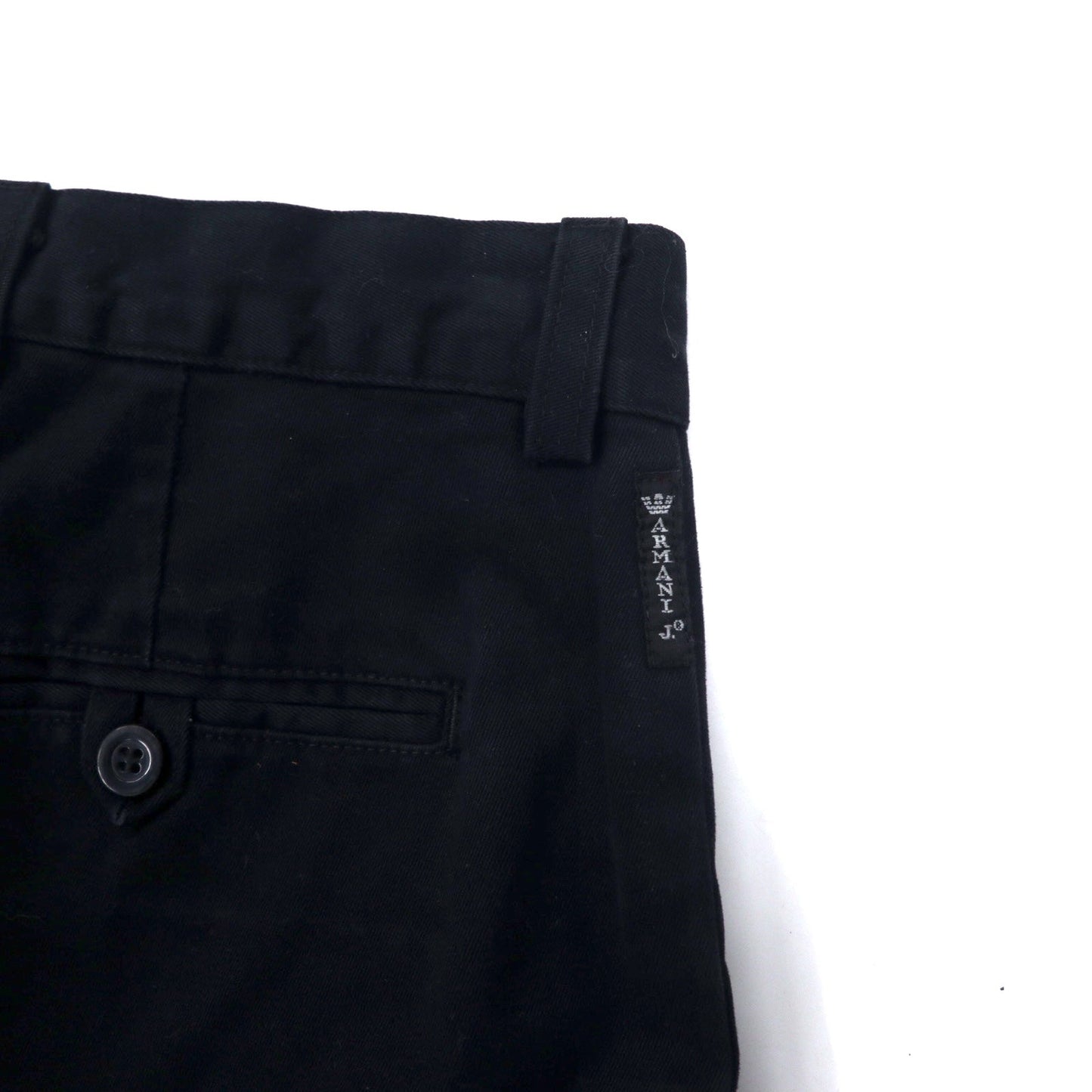 ARMANI JEANS イタリア製 テーパードパンツ 44 ブラック コットン 05P29CM PANTALONE 未使用品