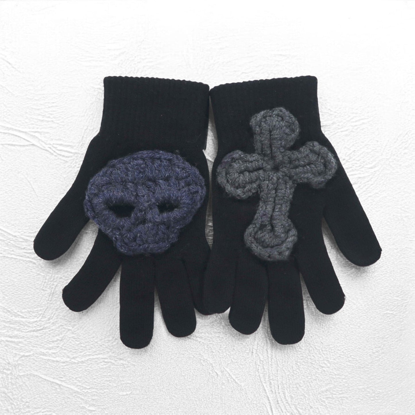 SYUMAN × Y.A.R.N. 23AW ニットグローブ Hand knitting Gloves 手袋 スカル クロス
