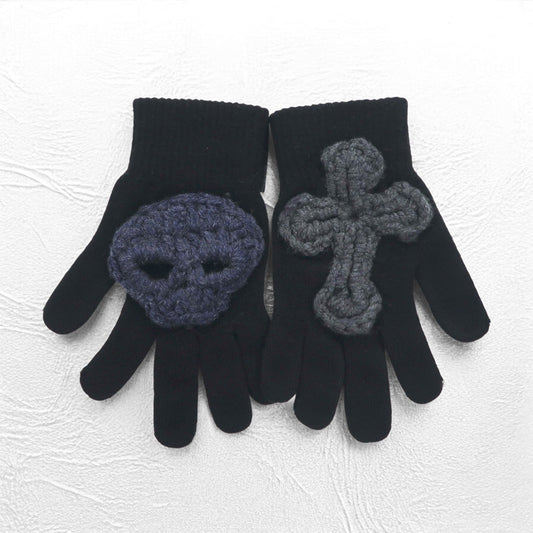 SYUMAN × Y.A.R.N. 23AW ニットグローブ Hand knitting Gloves 手袋 スカル クロス