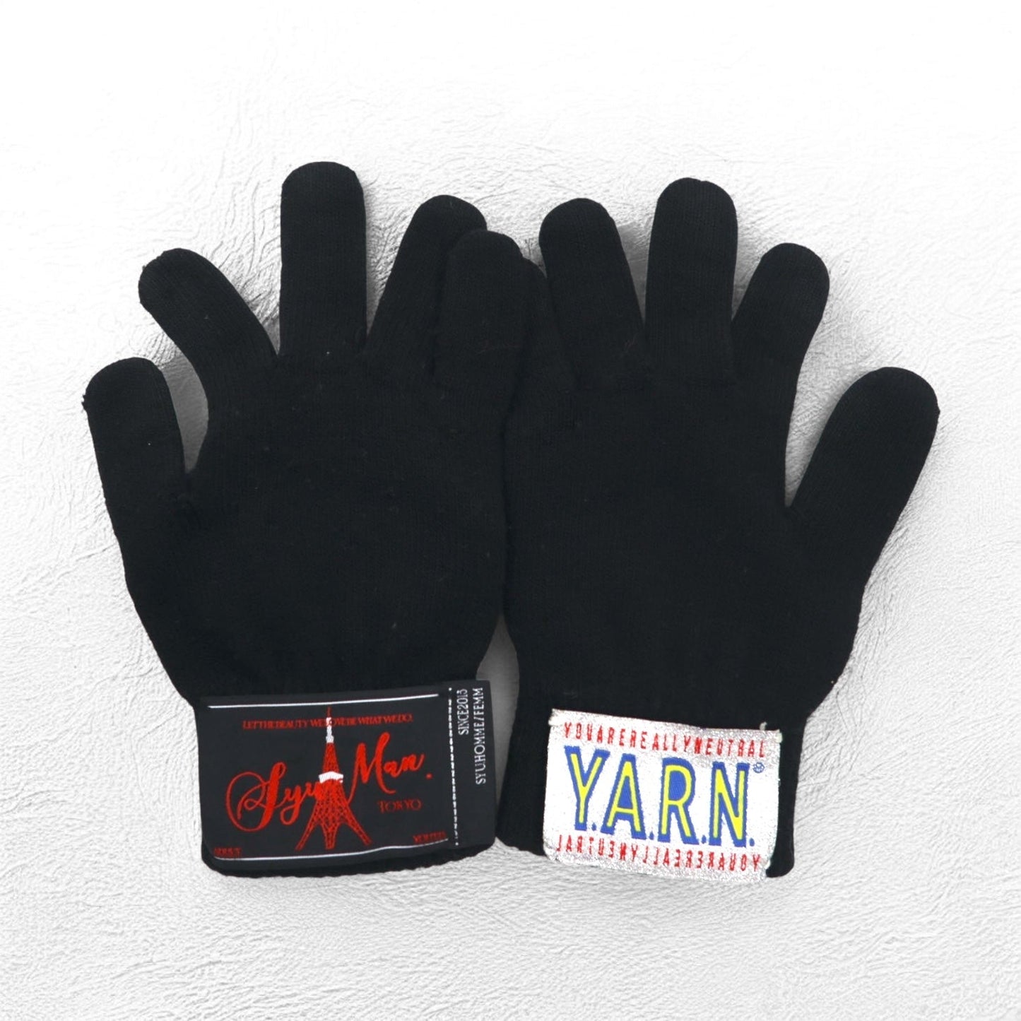 SYUMAN × Y.A.R.N. 23AW ニットグローブ Hand knitting Gloves 手袋 スカル クロス