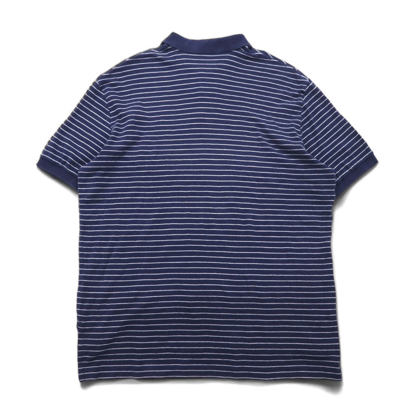 Polo by Ralph Lauren 90年代 ボーダー ポロシャツ XL ネイビー コットン スモールポニー刺繍