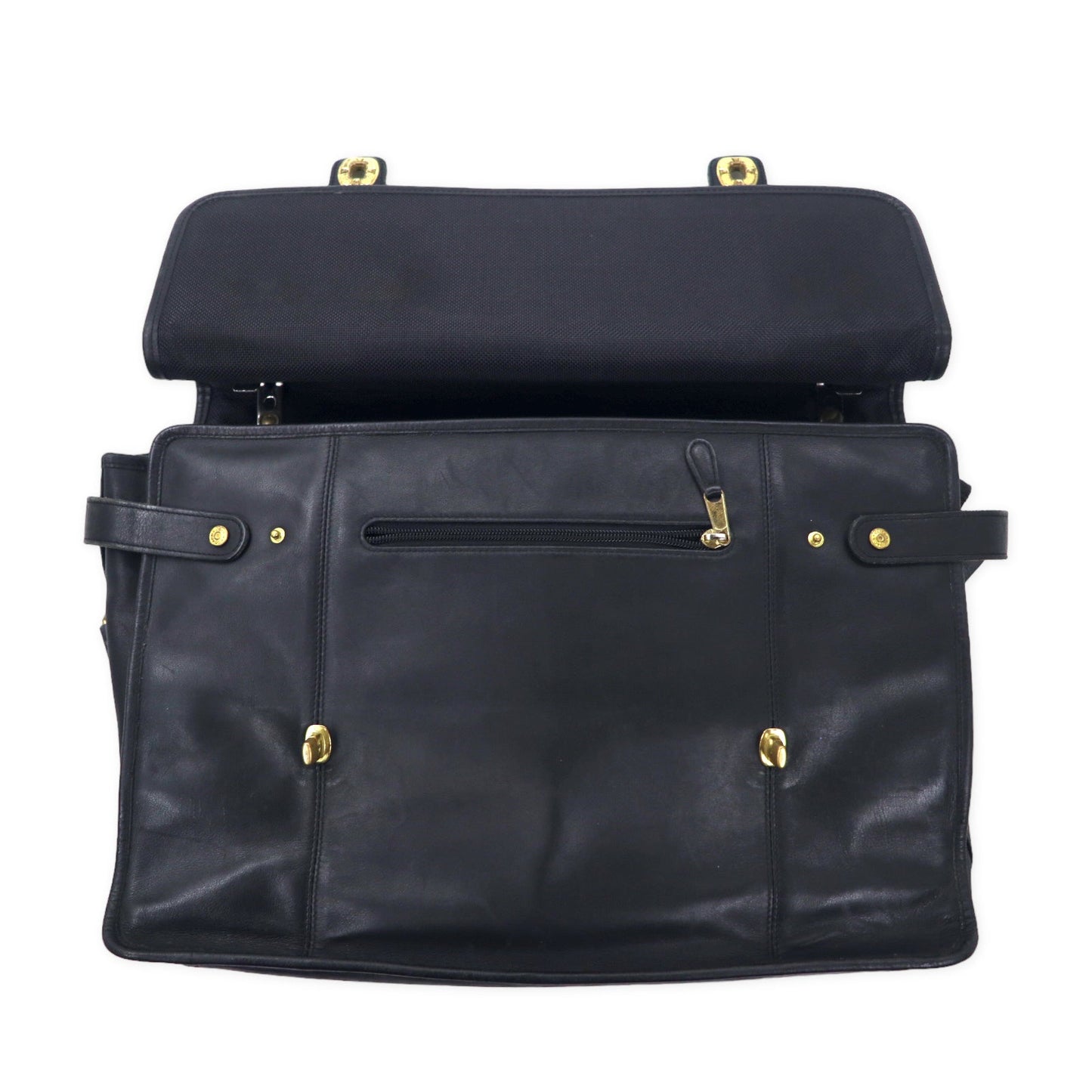 COACH オールドコーチ 2WAY ビジネスバッグ ショルダーバッグ ブラック レザー グラブタン カウハイド ダブルターンロック 0546
