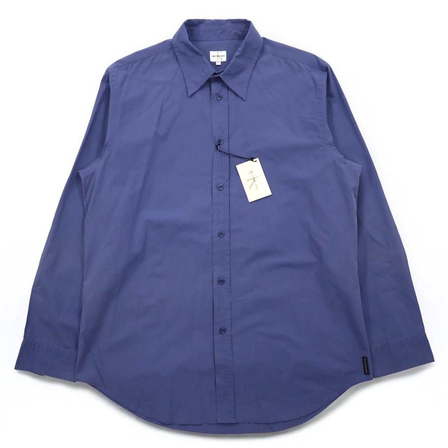 CK Calvin Klein 90年代 ドレスシャツ XL ブルー コットン 未使用品