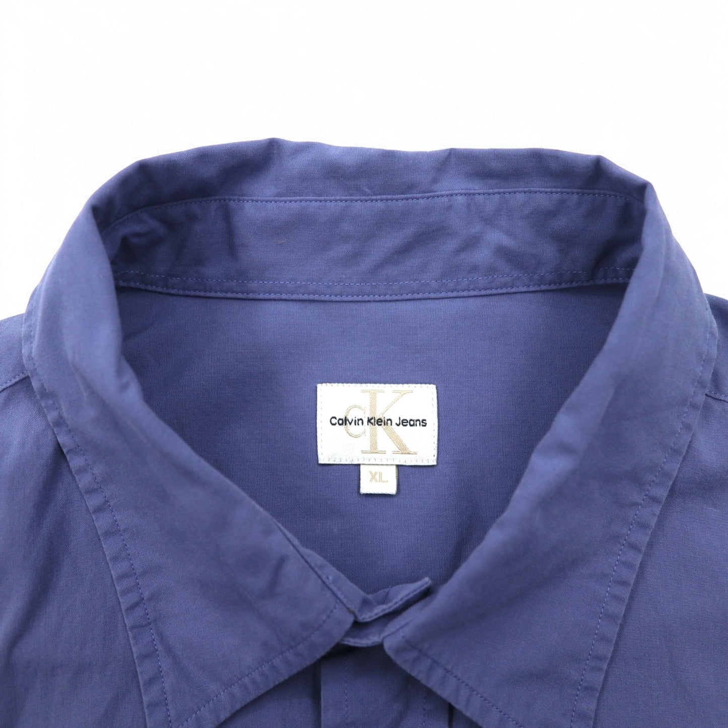 CK Calvin Klein 90年代 ドレスシャツ XL ブルー コットン 未使用品