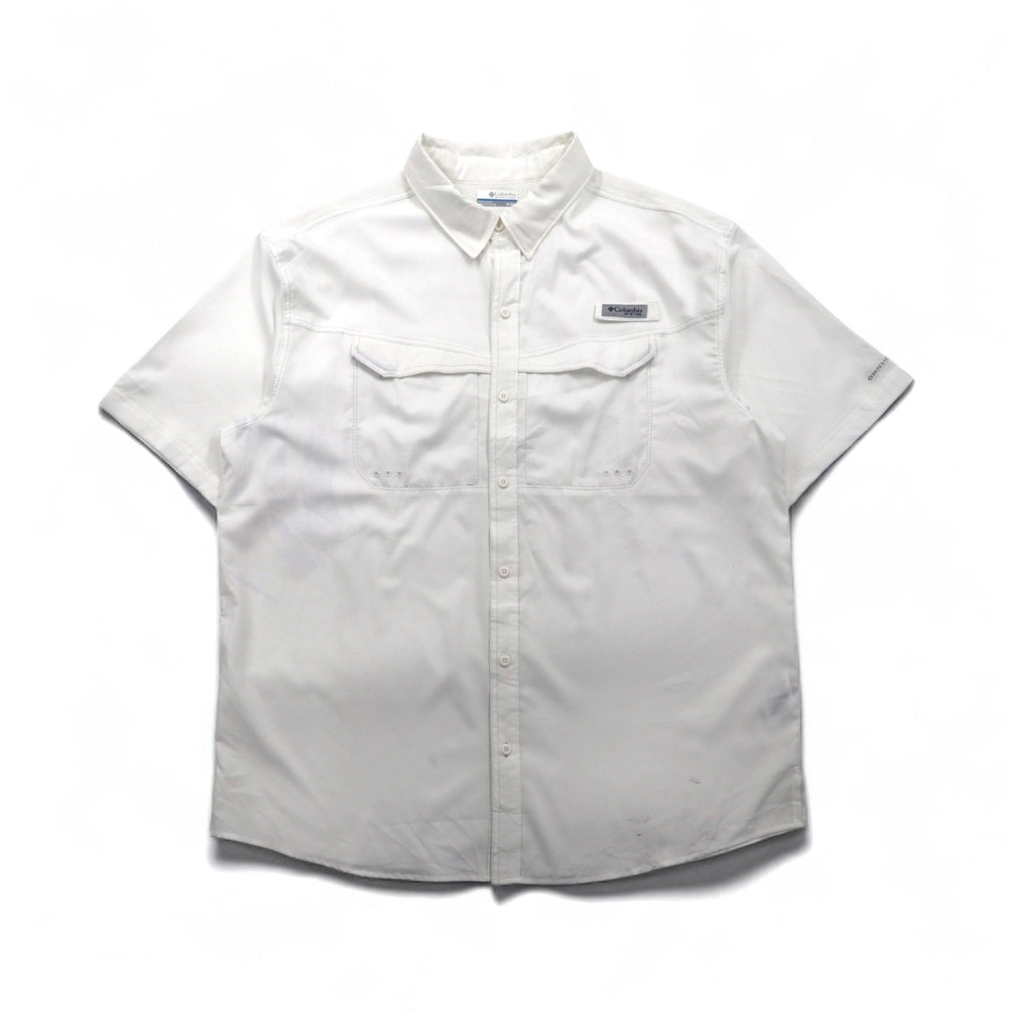 Columbia PFG オムニシェード OMMI-SHADE フィッシングシャツ XL ホワイト ポリエステル FM7024