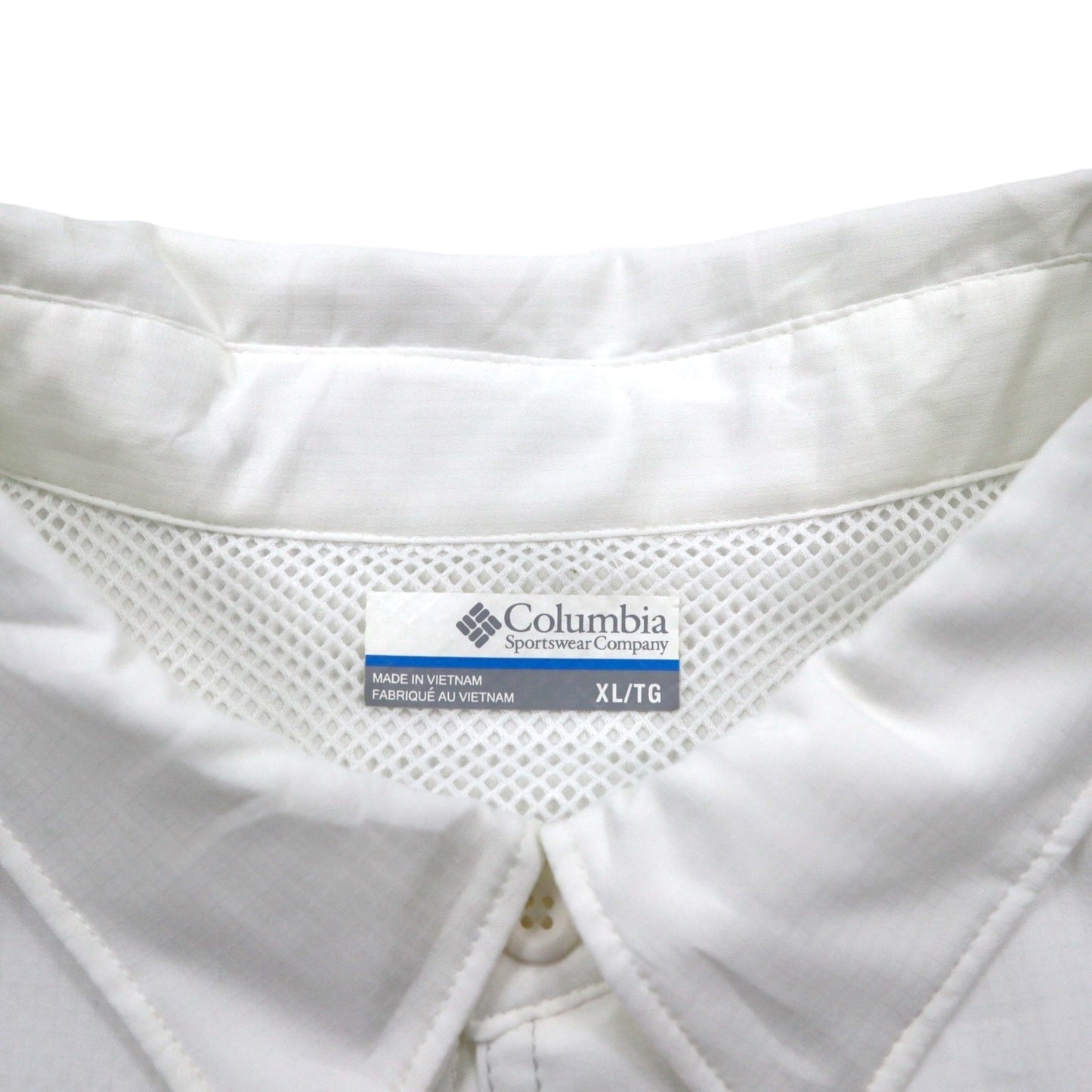 Columbia PFG オムニシェード OMMI-SHADE フィッシングシャツ XL ホワイト ポリエステル FM7024