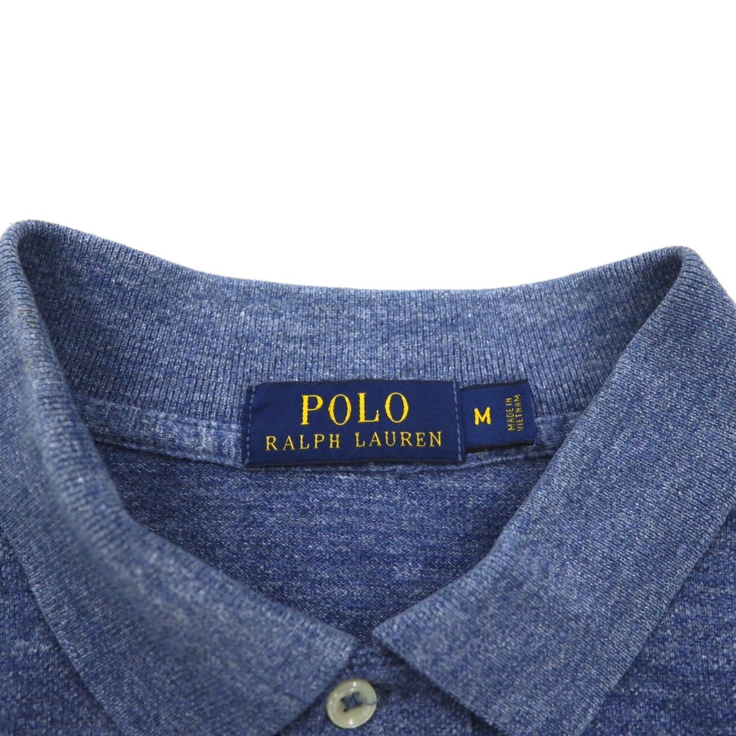 POLO RALPH LAUREN ポロシャツ M ネイビー コットン 鹿の子 スモールポニー刺繍