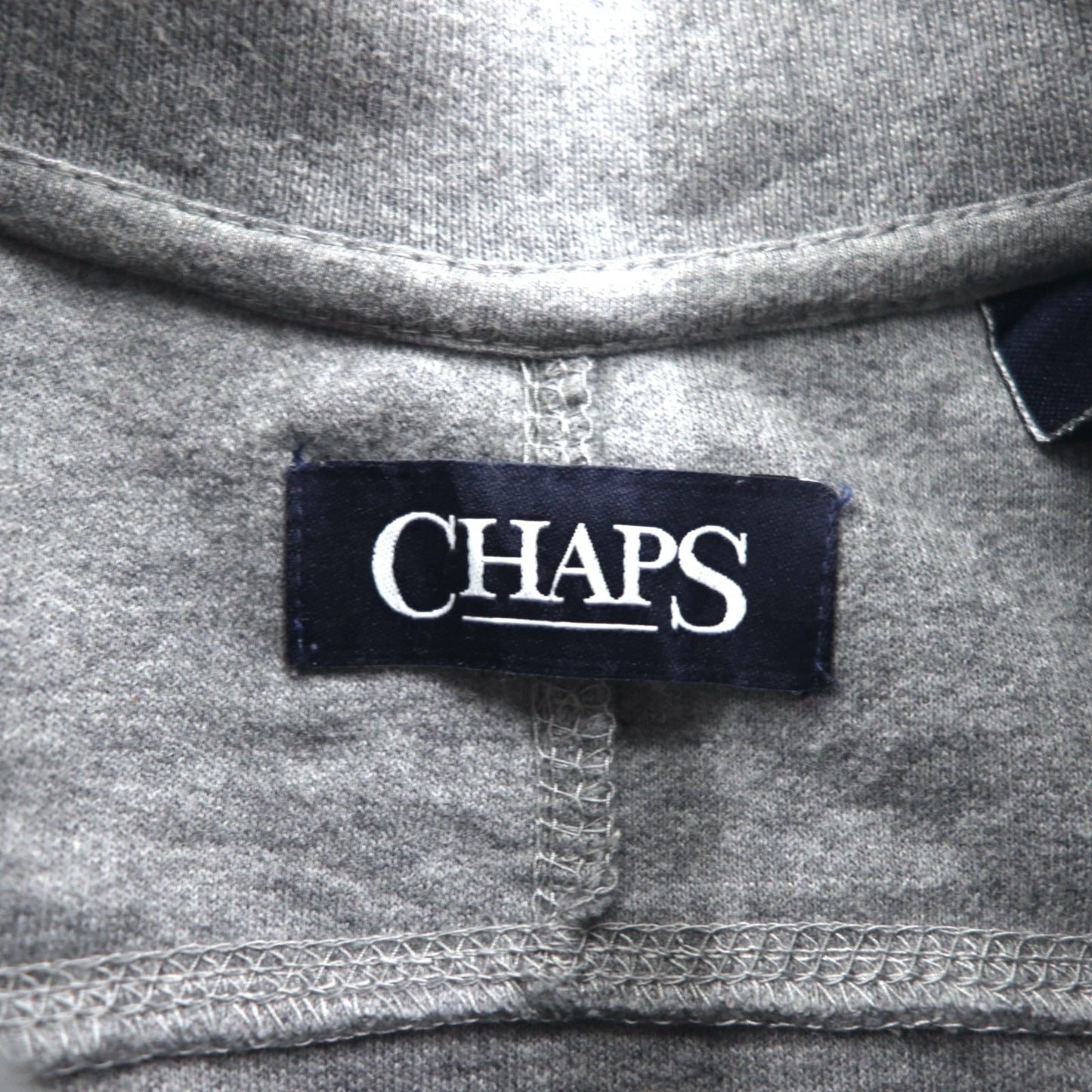 CHAPS ハーフボタン スウェット M グレー コットン サイドポケット