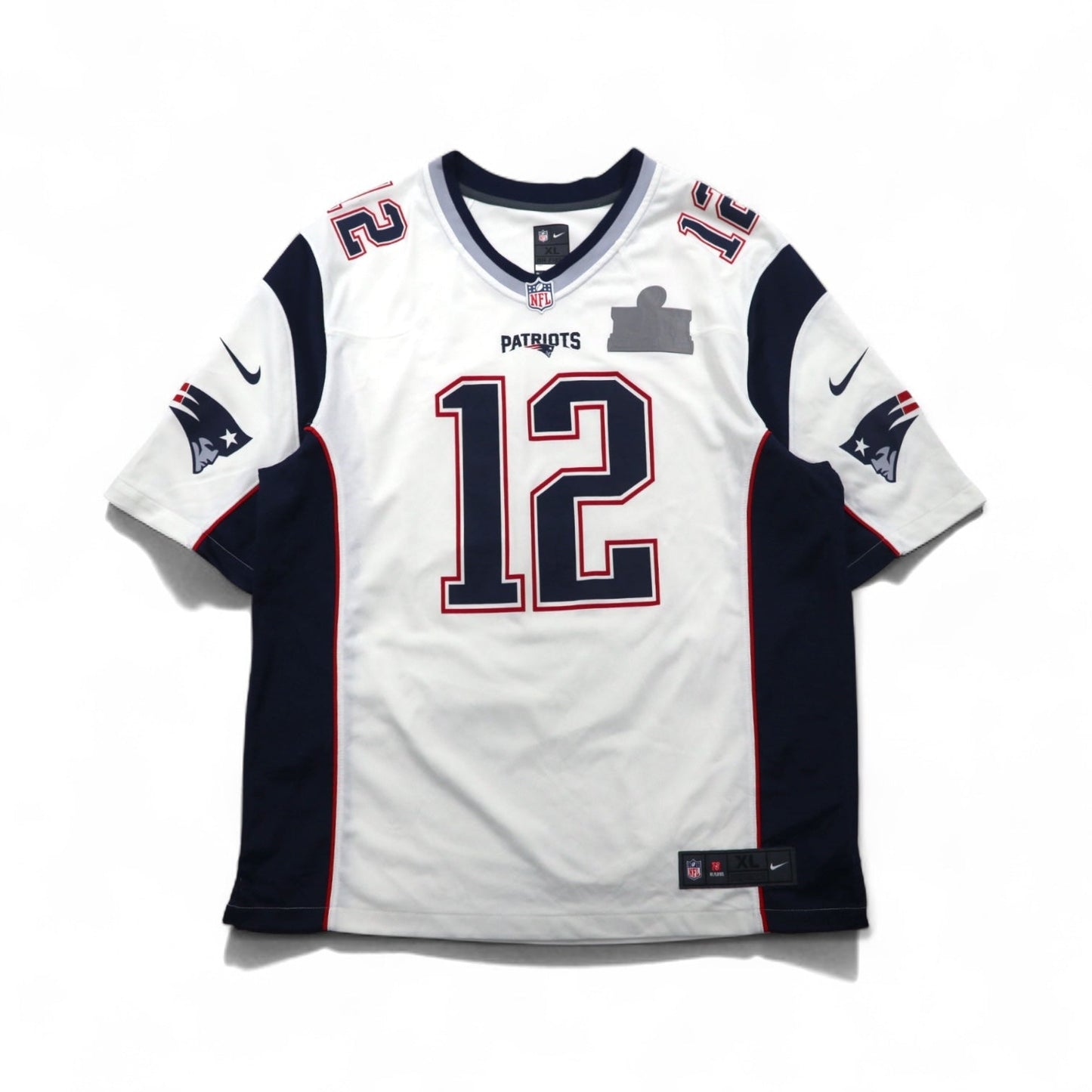 NIKE ゲームシャツ XL ホワイト ポリエステル NFL PATRIOTS ナンバリング