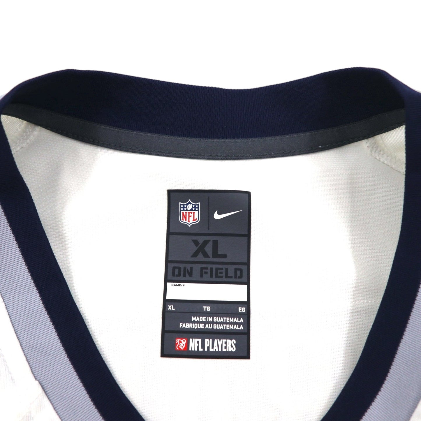 NIKE ゲームシャツ XL ホワイト ポリエステル NFL PATRIOTS ナンバリング