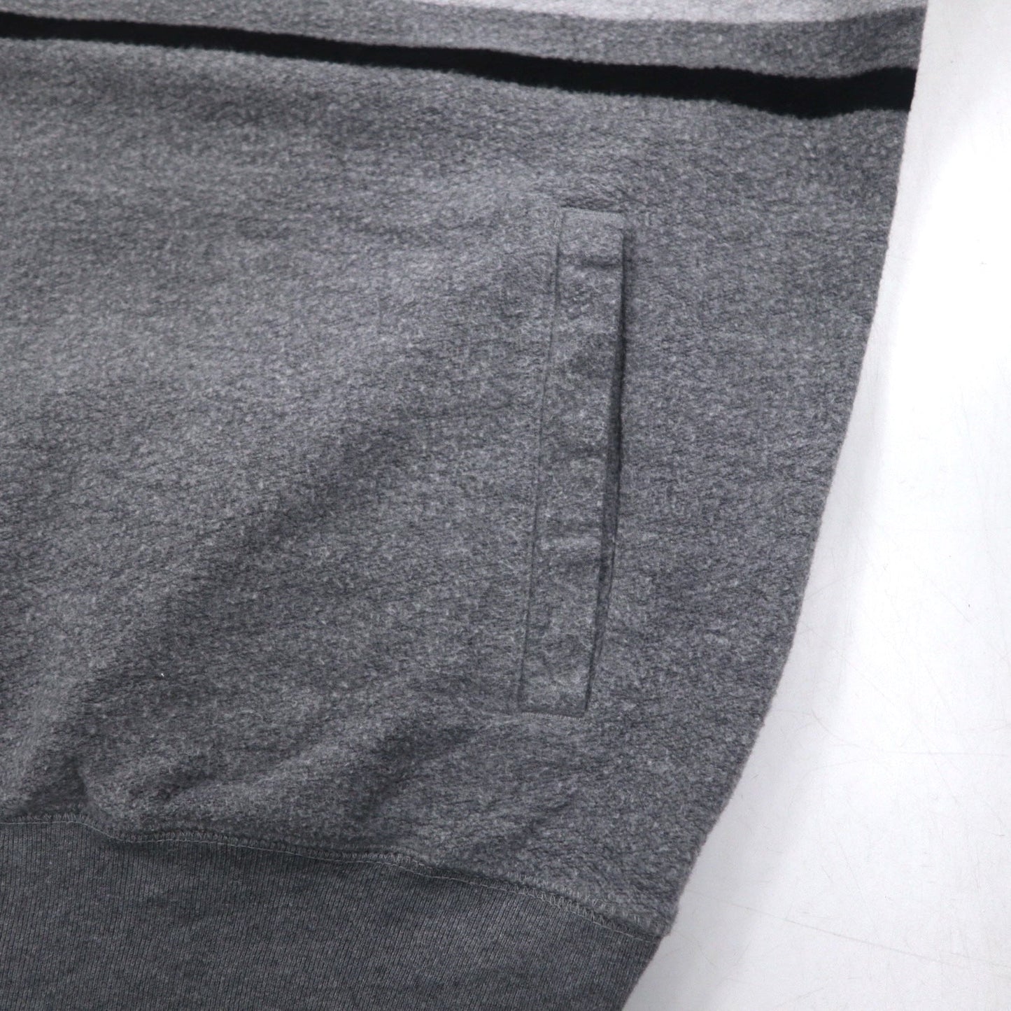 CHAPS ハーフボタン スウェット M グレー コットン サイドポケット
