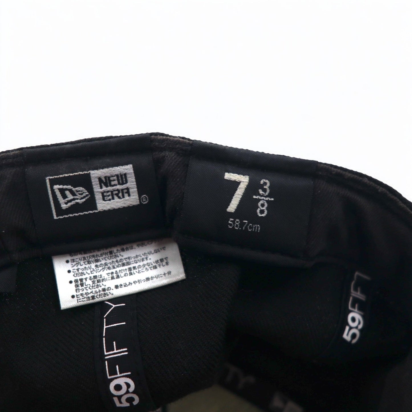 NEWERA ベースボールキャップ 58.7cm ブラック アクリル MLB ニューヨーク ヤンキース