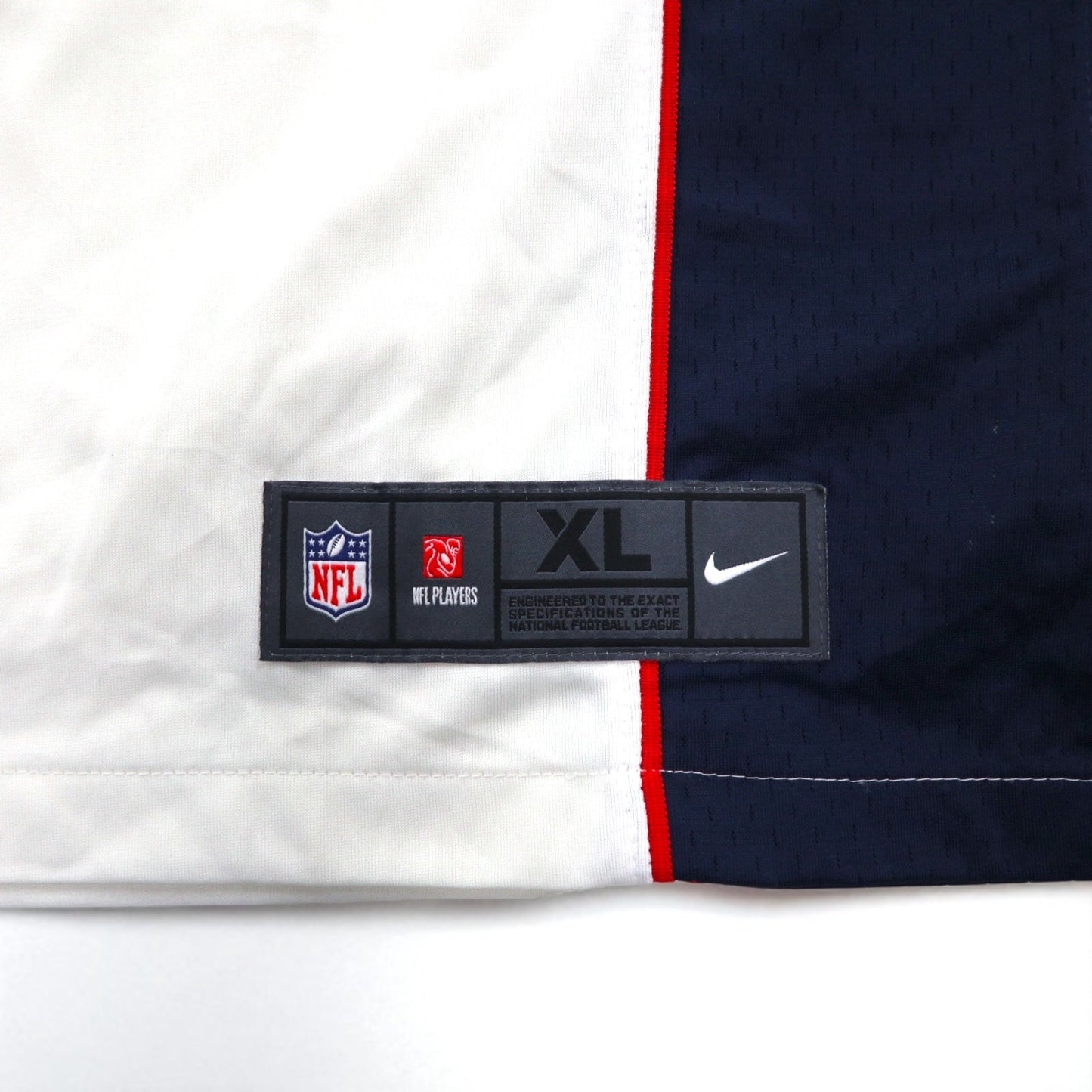 NIKE ゲームシャツ XL ホワイト ポリエステル NFL PATRIOTS ナンバリング