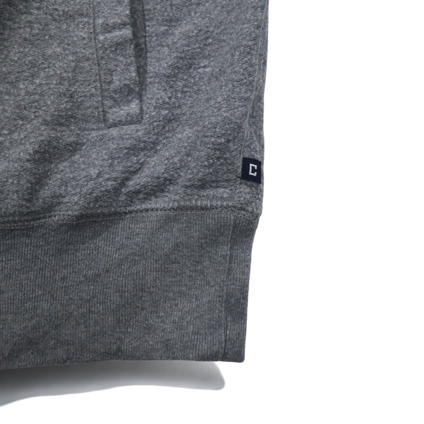 CHAPS ハーフボタン スウェット M グレー コットン サイドポケット
