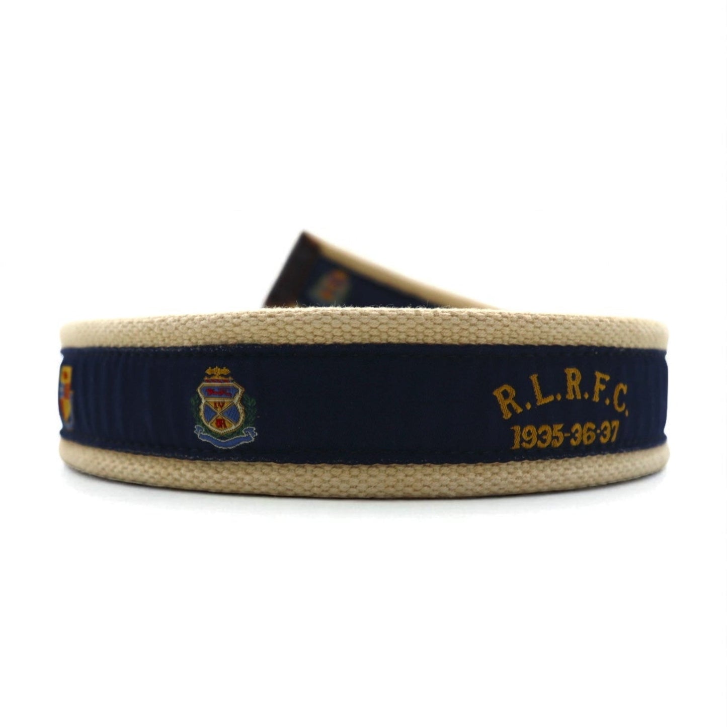 RUGBY RALPH LAUREN リングベルト ネイビー ベージュ ナイロン キャンバス R.L.R.F.C