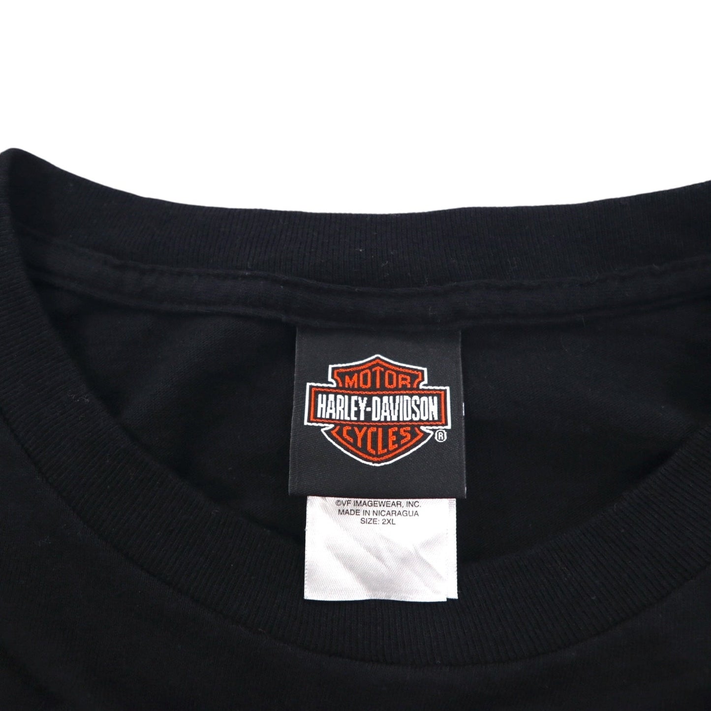 HARLEY DAVIDSON 両面プリント Tシャツ 2XL ブラック コットン スカル ピエロ BALTIMORE ビッグサイズ
